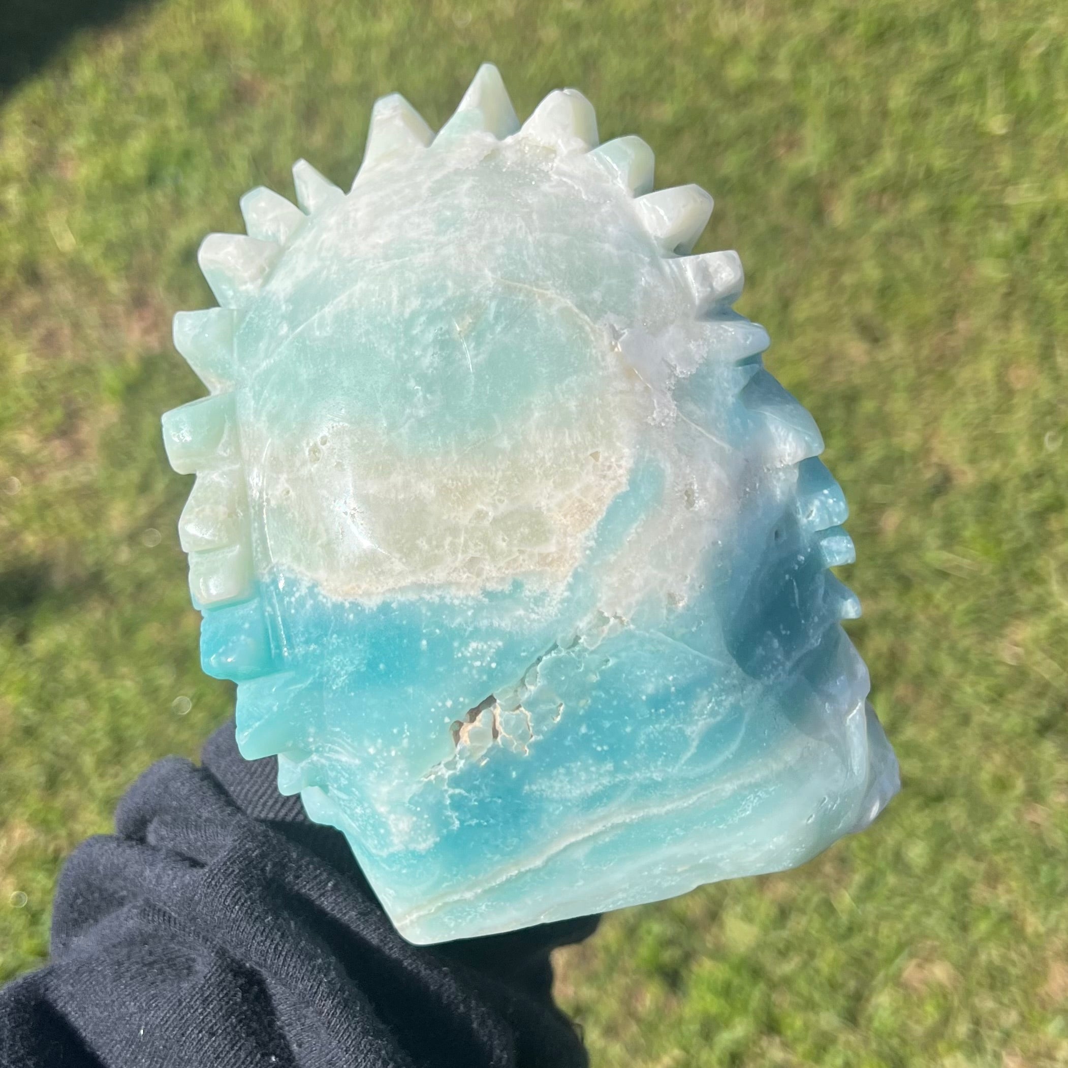 Caribbean Calcite Chief Carving