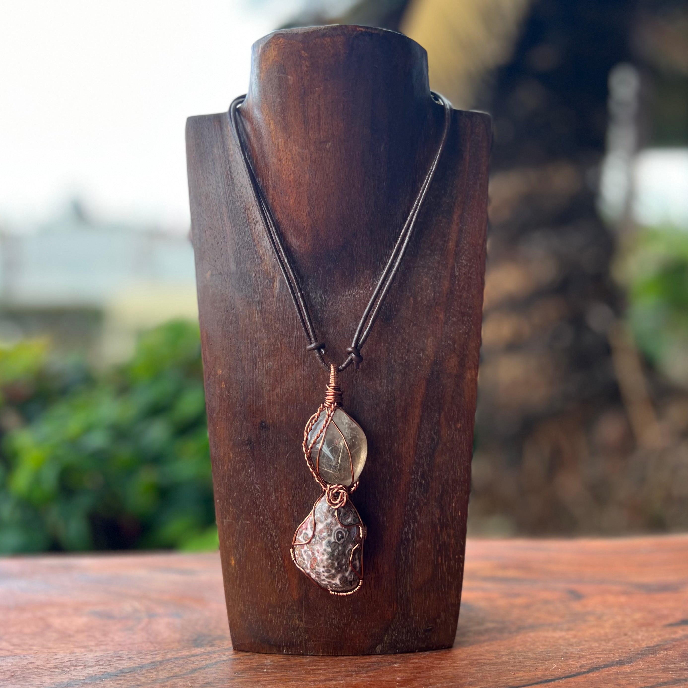 Muse Forged ~ Artesian Leopard Skin Jasper and Citrine Necklace