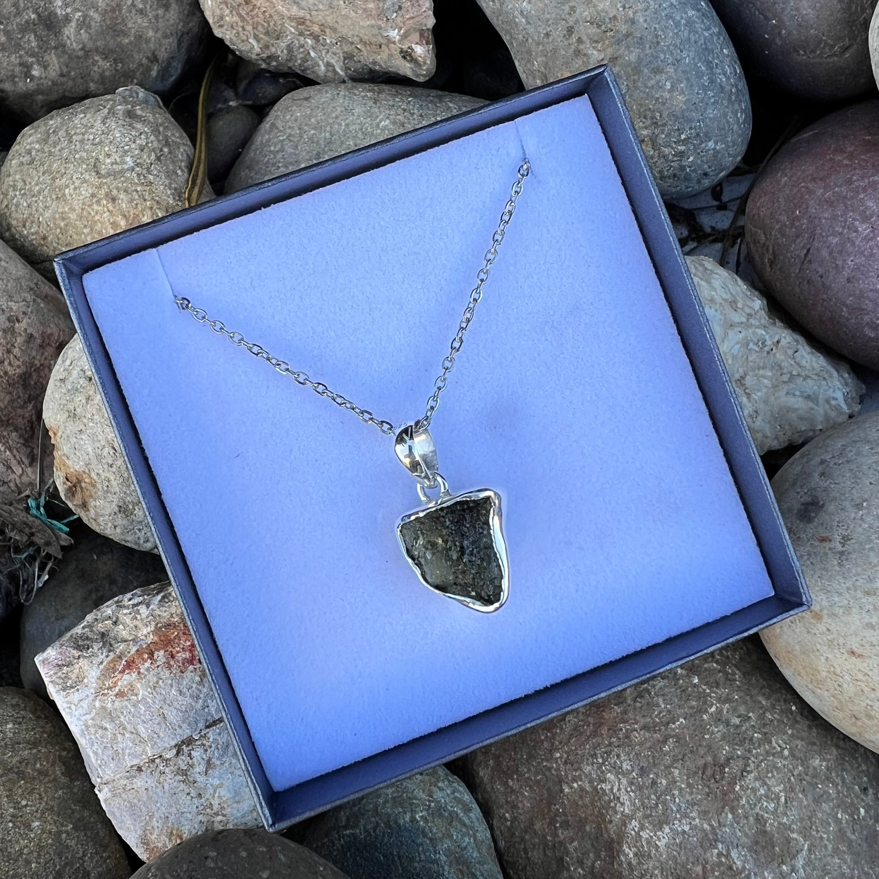 Moldavite Sterling Silver Pendant