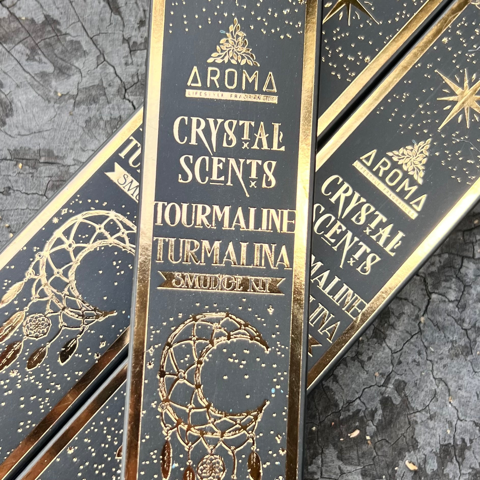 Black Tourmaline ~ Crystal Scents Smudge Kit Incense