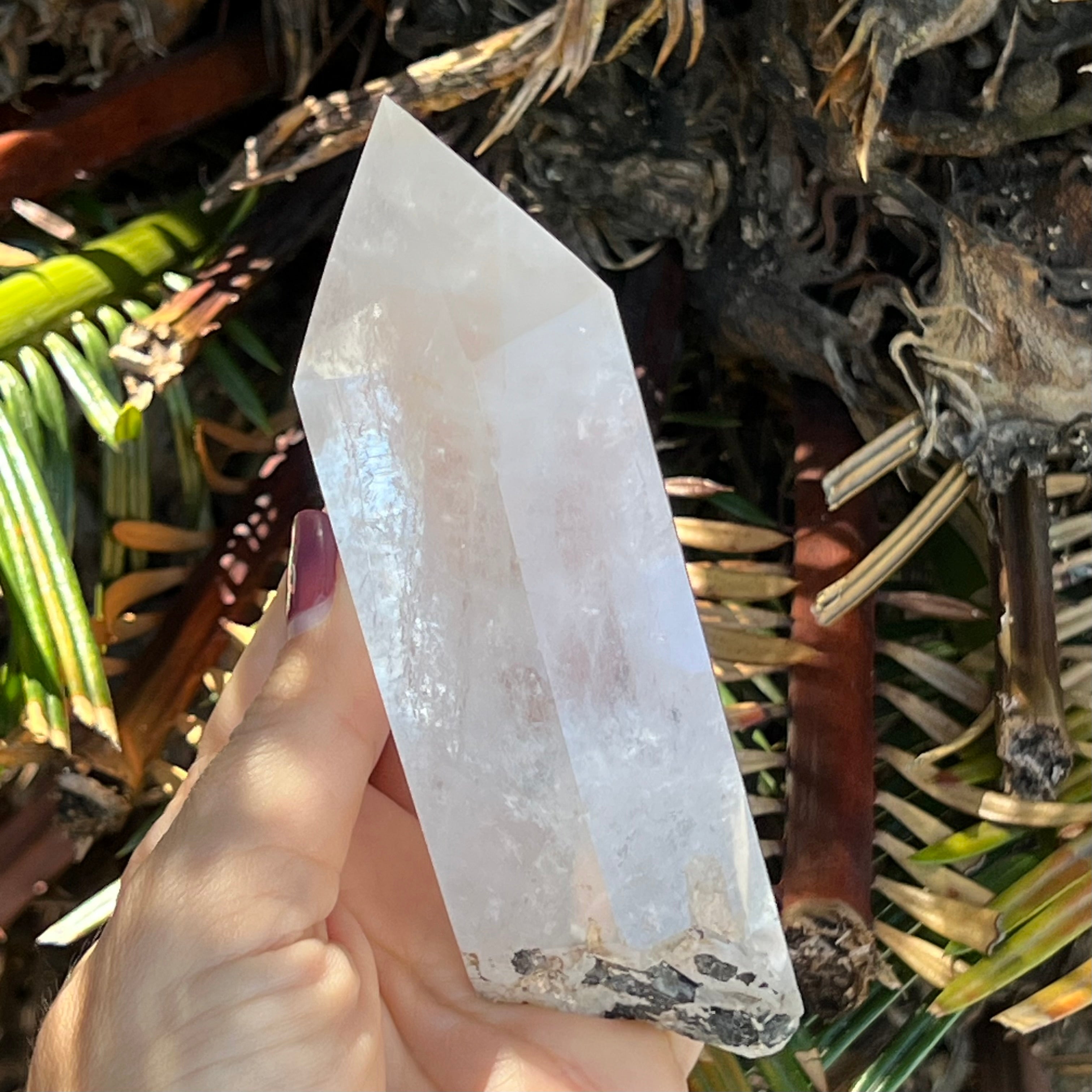 Clear Quartz Semi Raw Point
