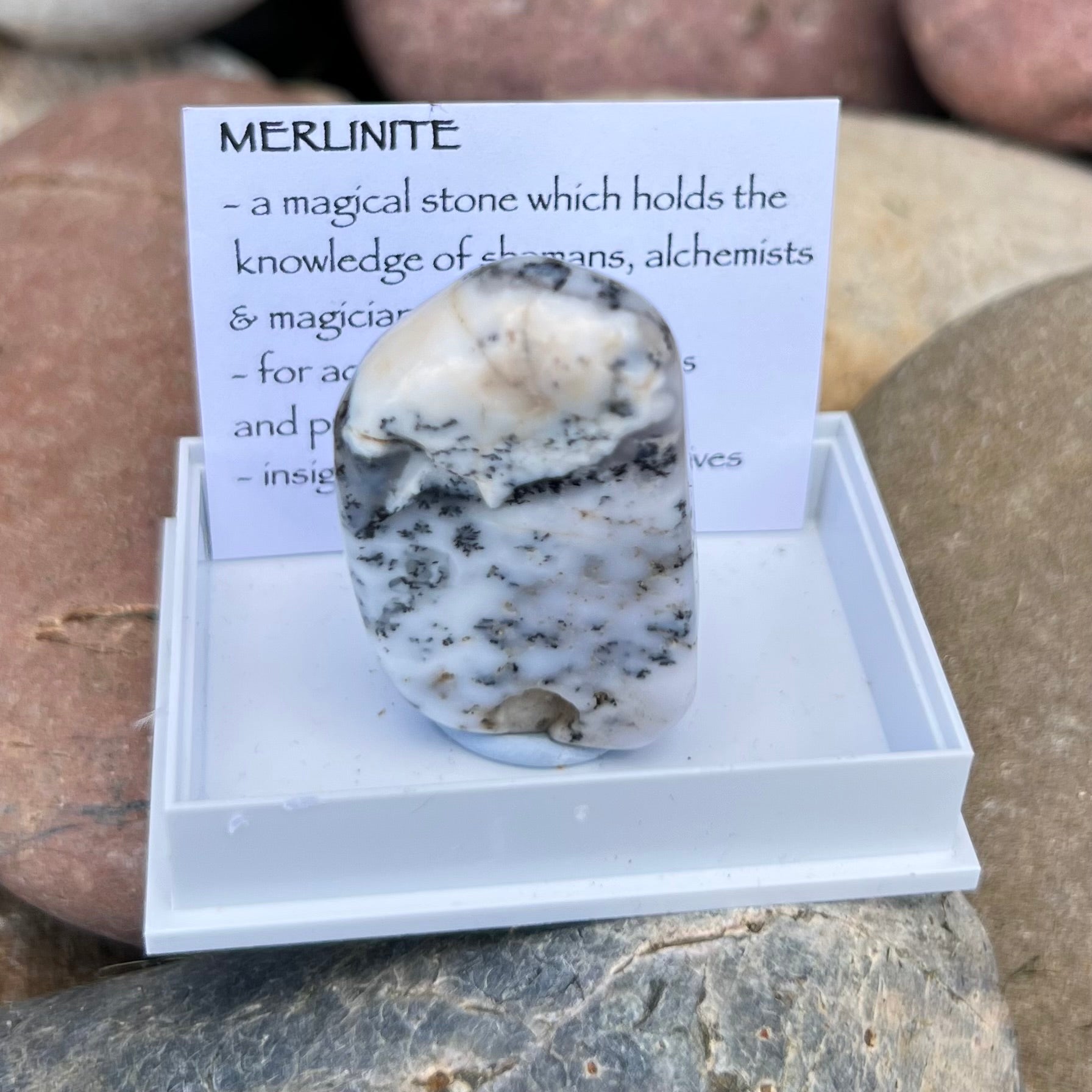 Merlinite Tumble ~ Specialty Boxed Crystal