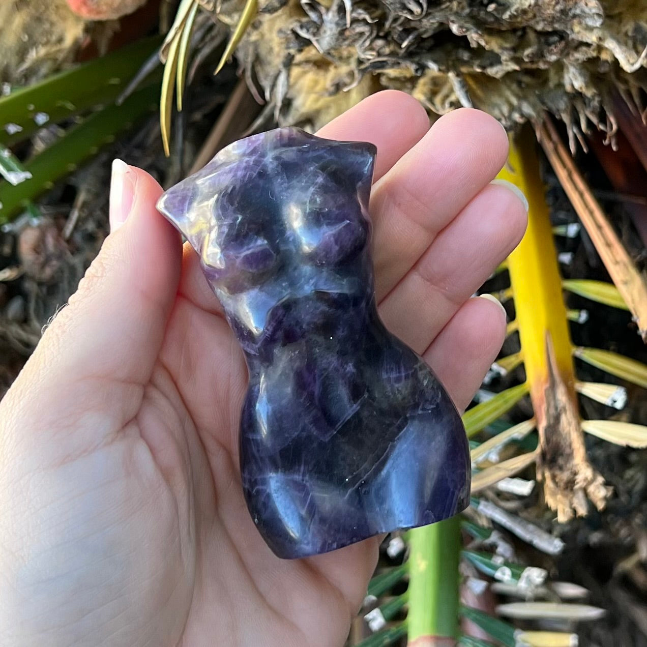 Amethyst Woman Lady Body Carving