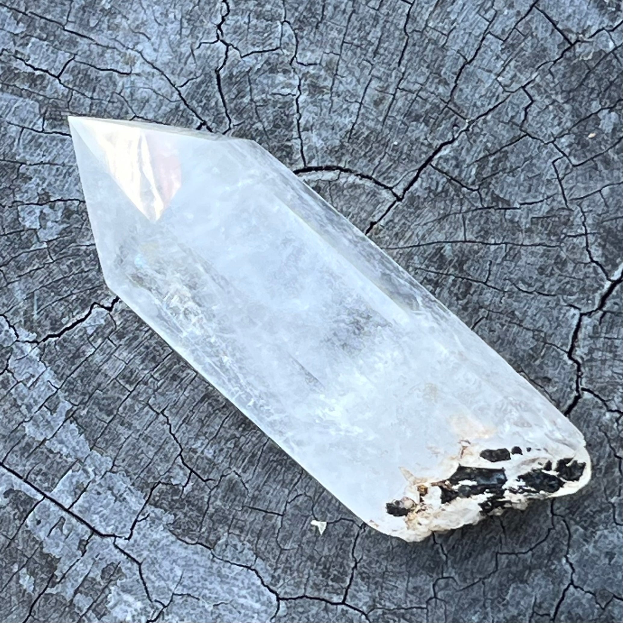 Clear Quartz Semi Raw Point