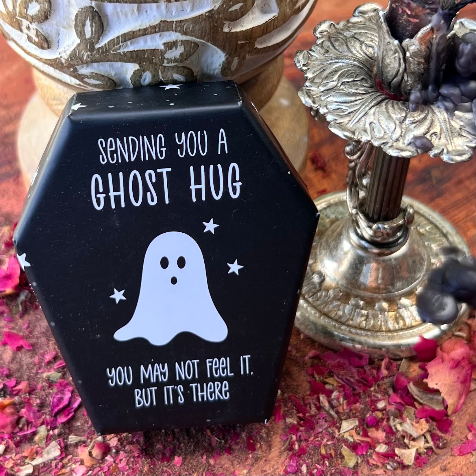 Ghost Hug in Coffin Box