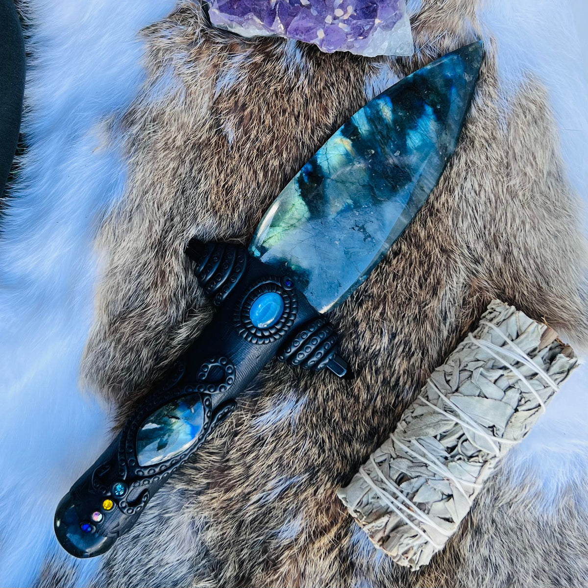 Athame ~ Labradorite