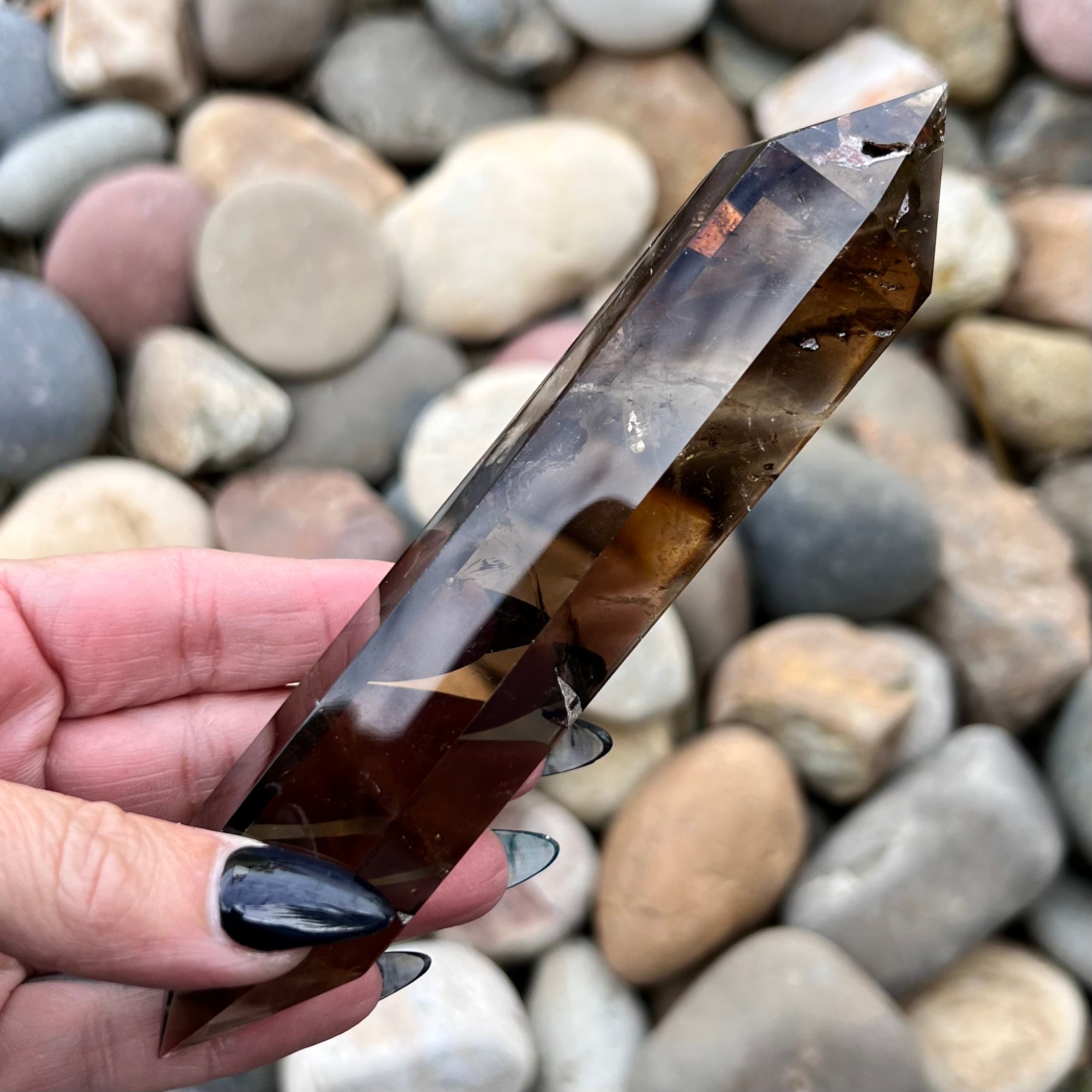 Smoky Quartz Double Terminated Wand