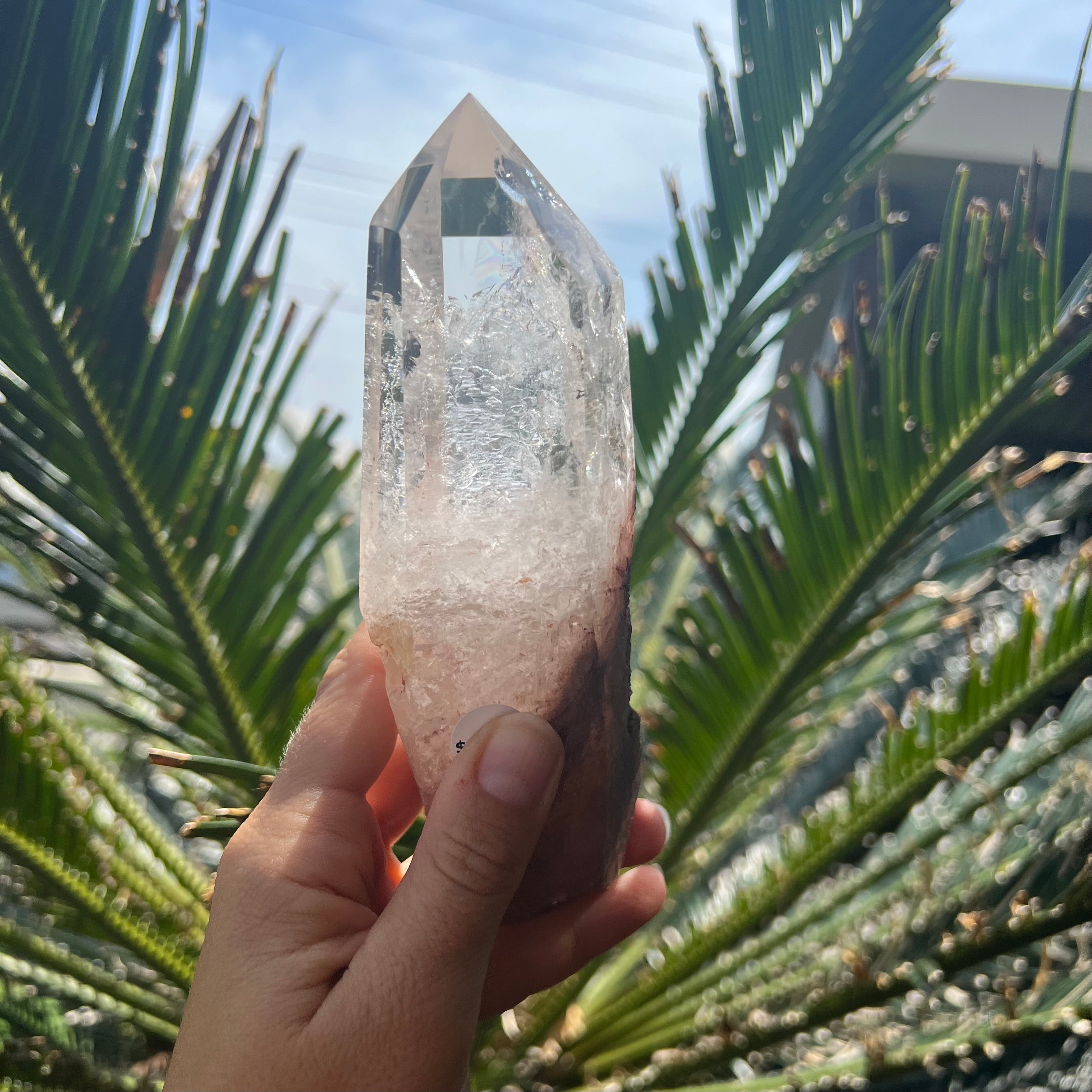 Clear Quartz Semi Raw Point