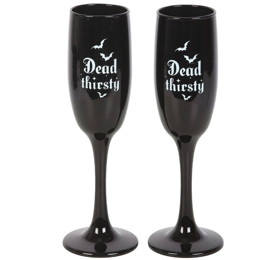 Dead Thirsty ~ Champagne Flutes