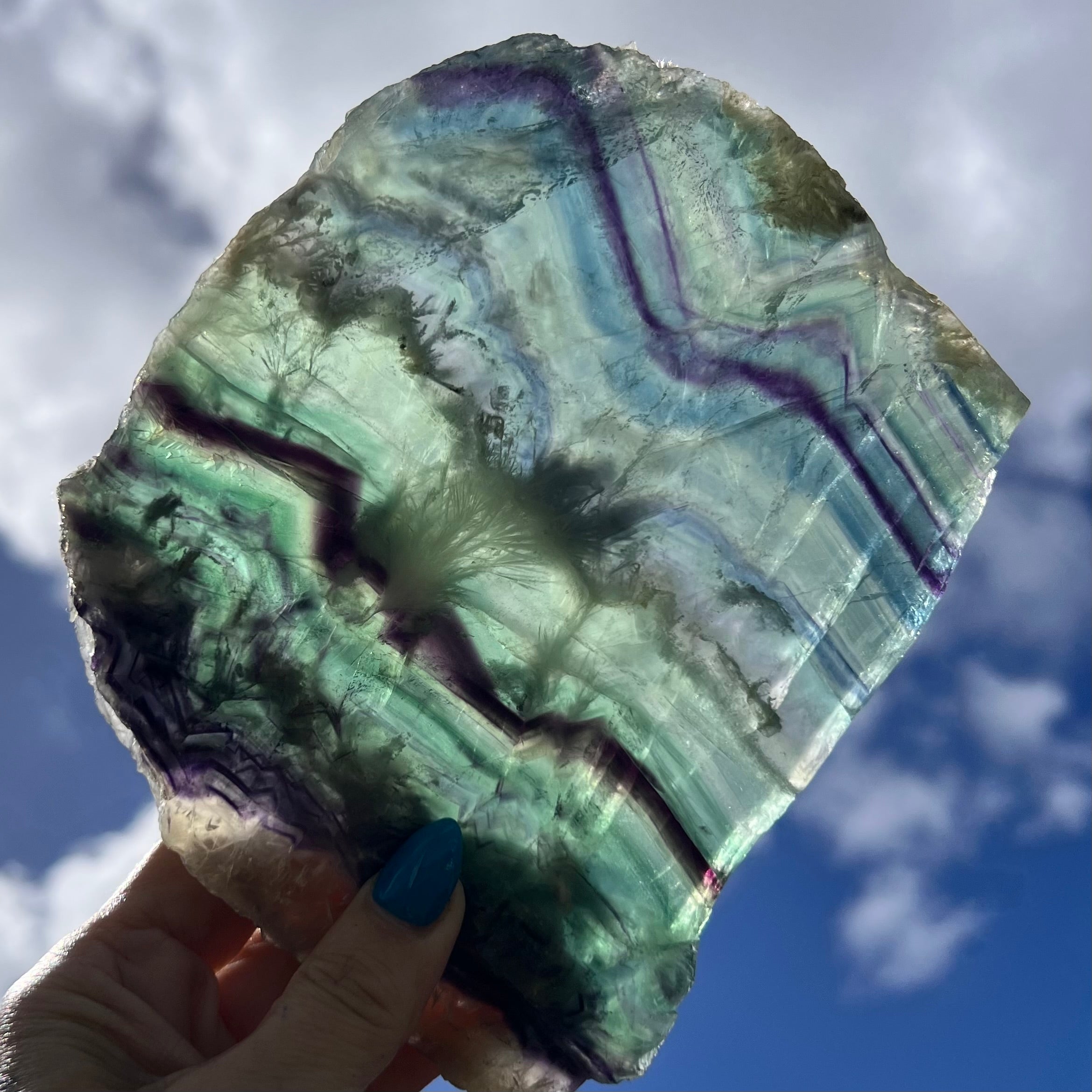 Rainbow Fluorite Slab