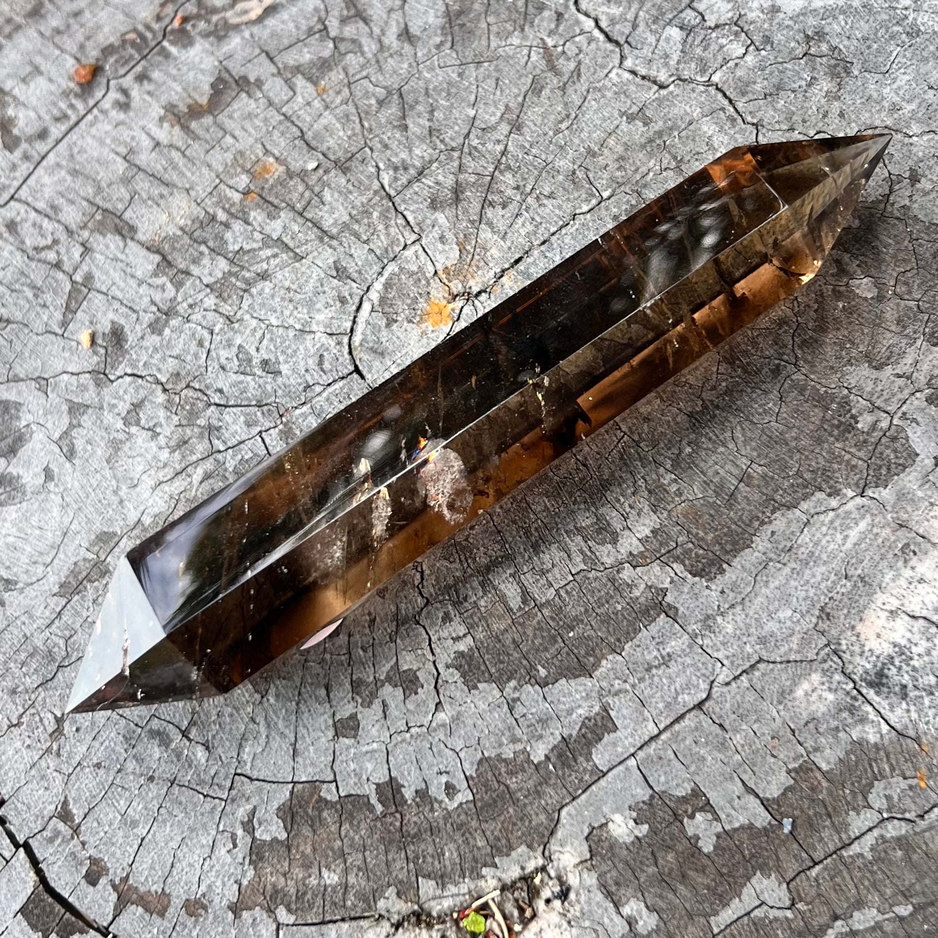 Smoky Quartz Double Terminated Wand