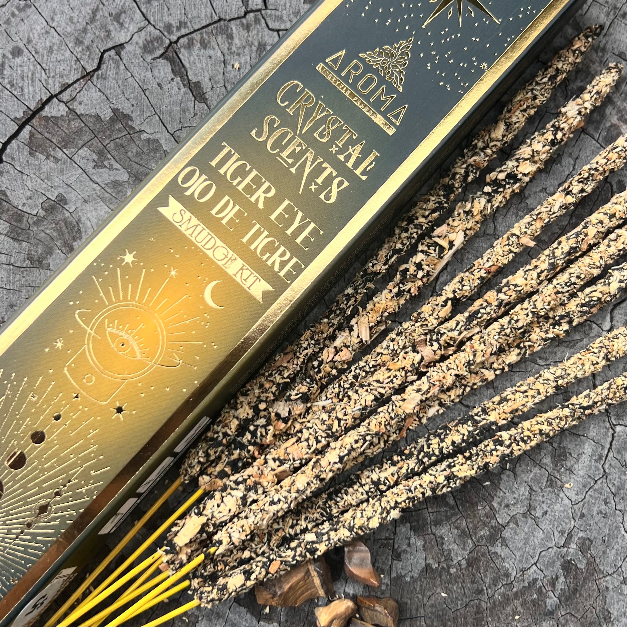 Tiger Eye  ~ Crystal Scents Smudge Kit Incense