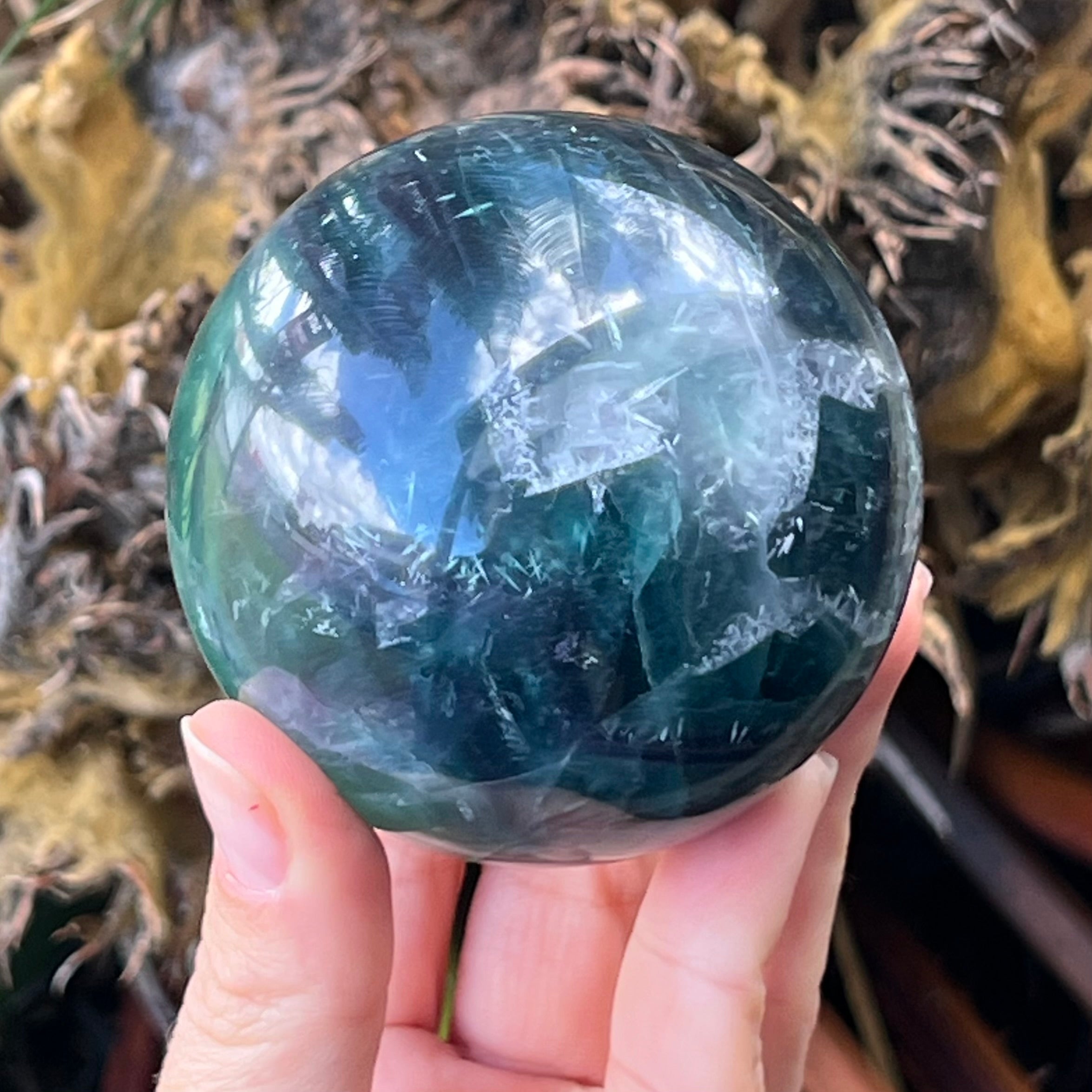 Clarity and Balance ~ Rainbow Fluorite Sphere