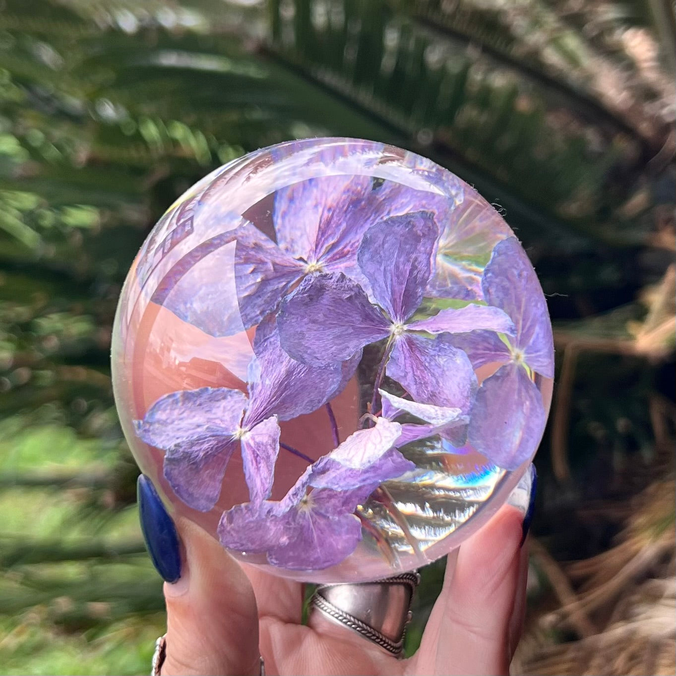 Purple Hydrangea Everlasting Flower Sphere