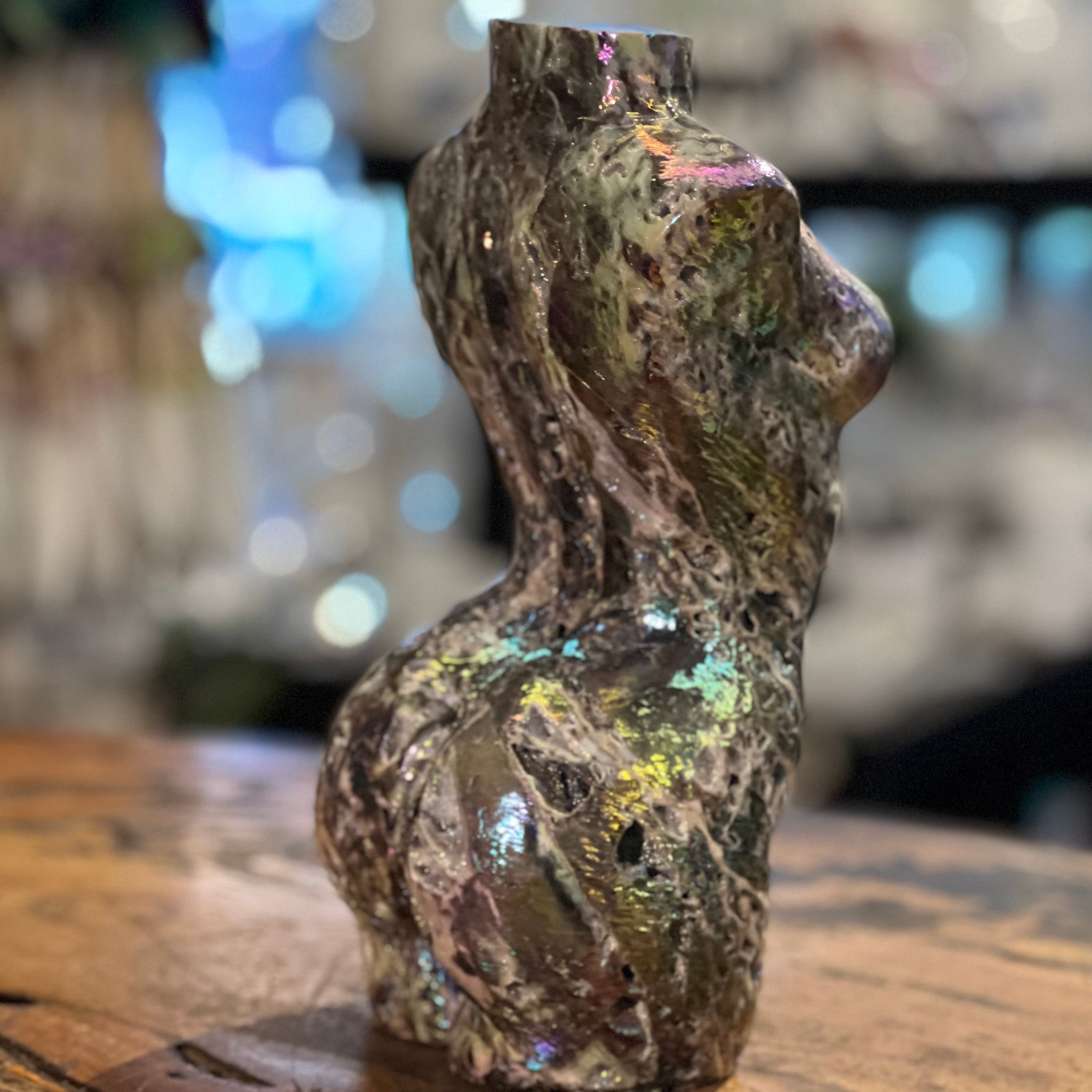 HUGE Booty Licious Electroplated Sphalarite Lady Body Carving