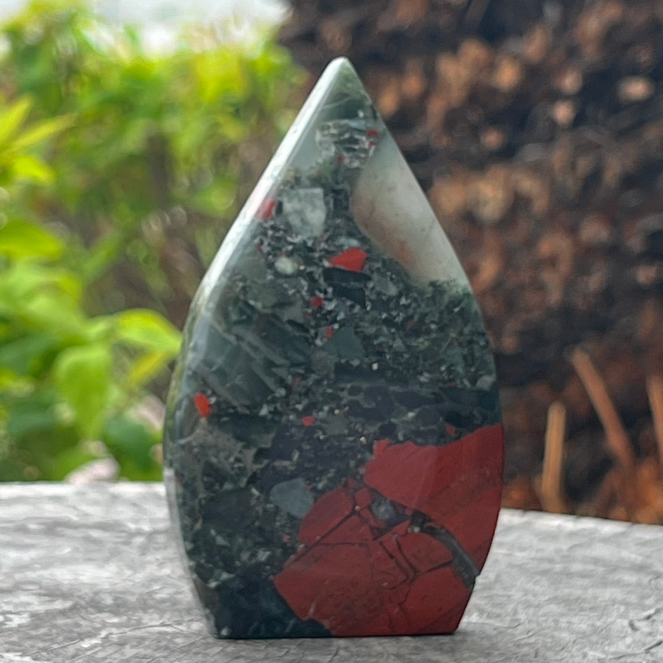 Bloodstone ~ Tear Carving