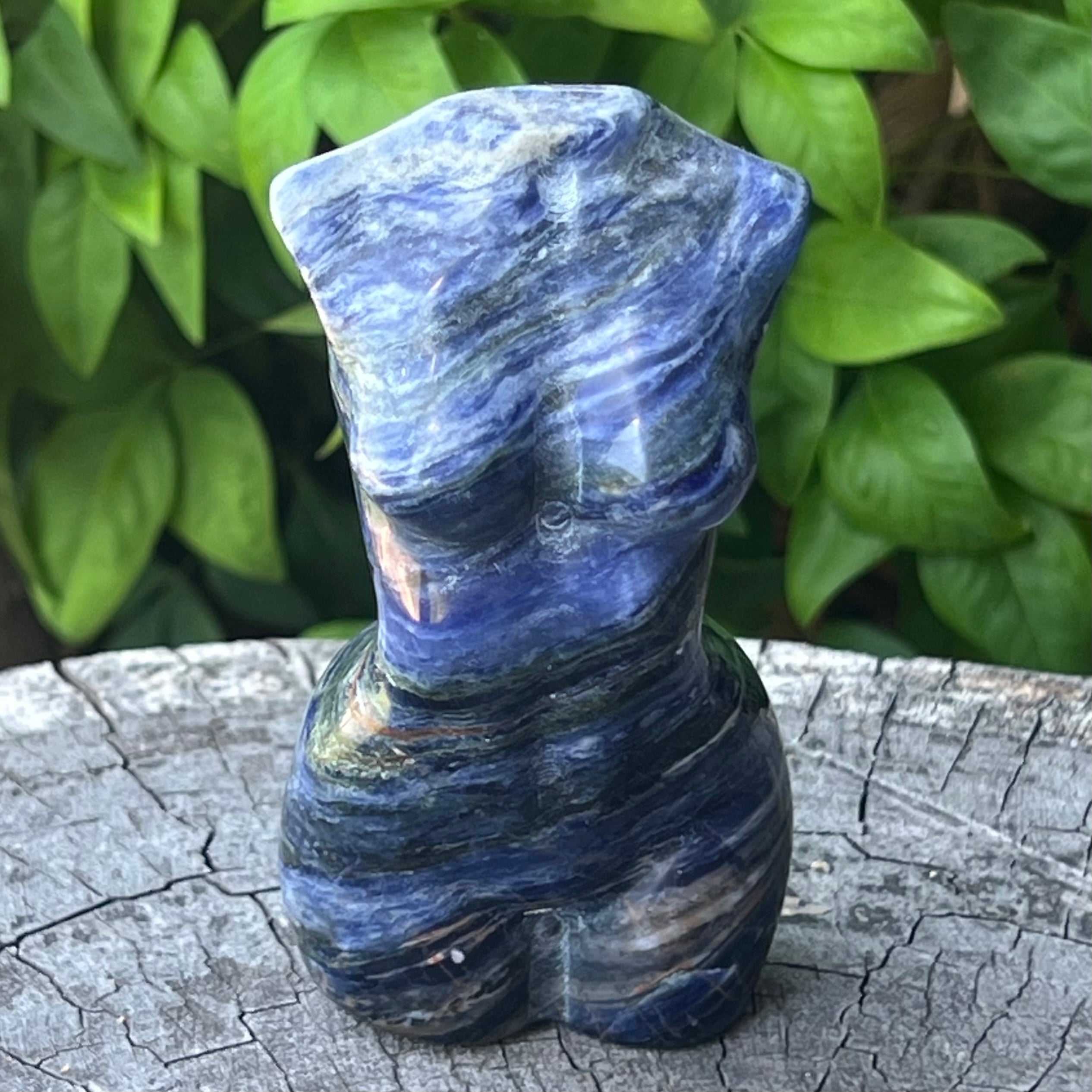 Sodalite Woman Lady Body Carving