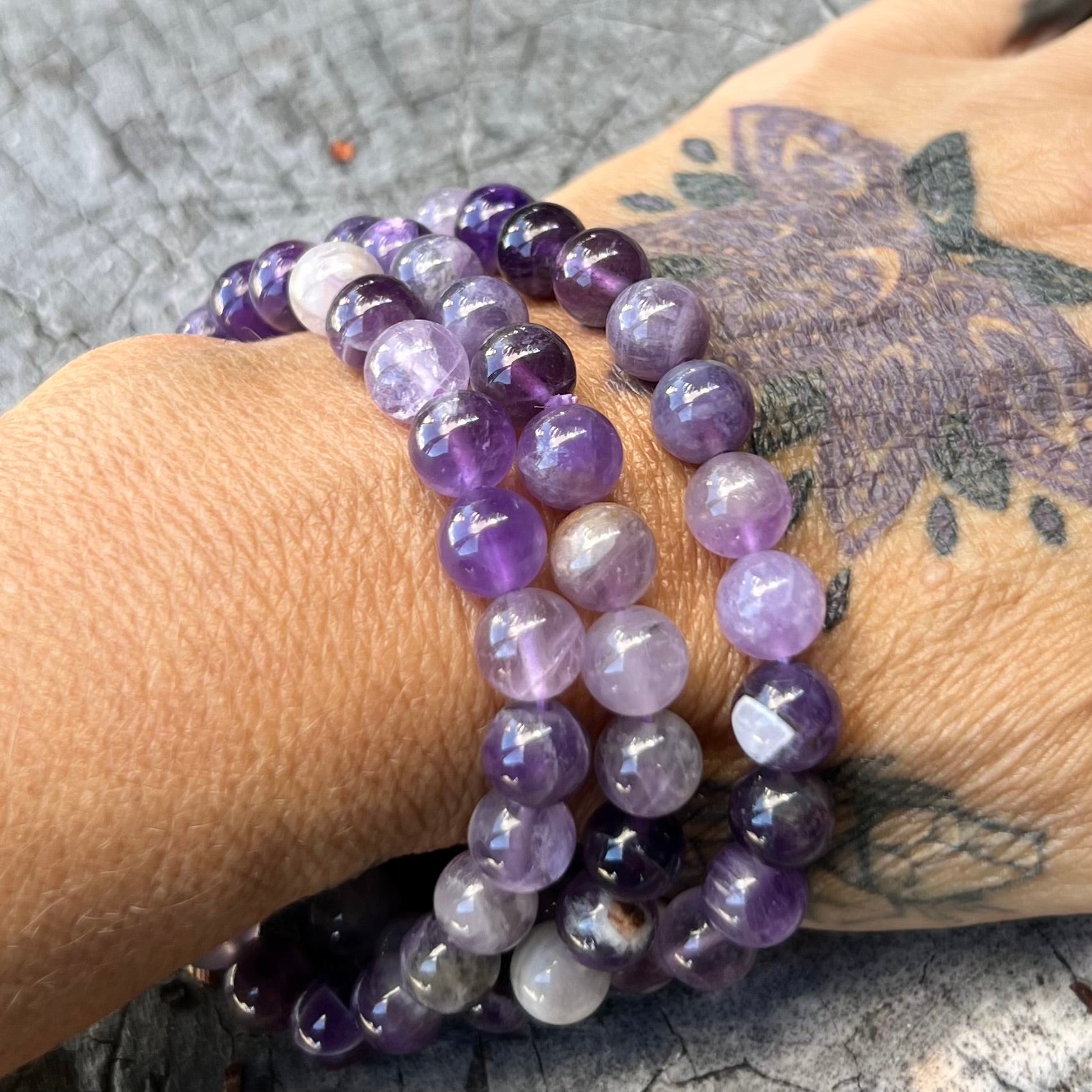Amethyst Beaded Bracelet