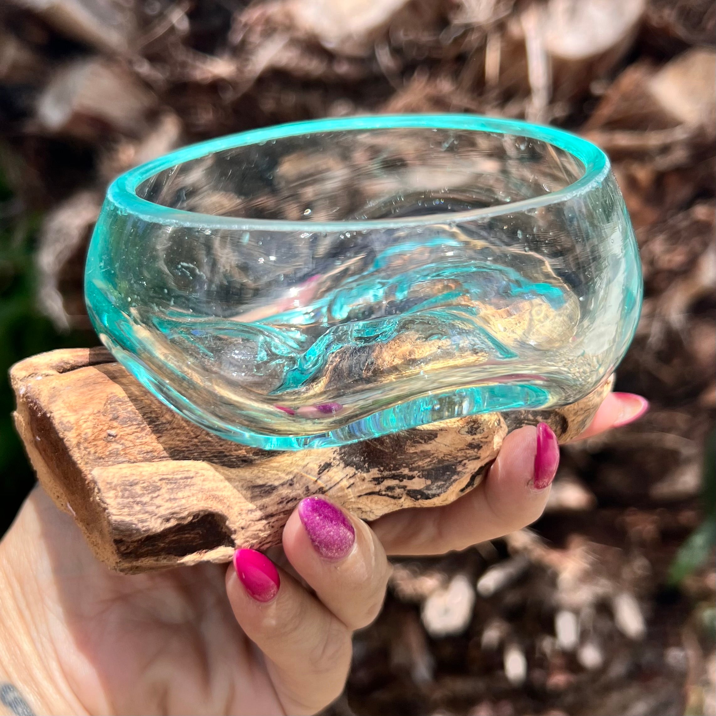 Slumped Glass Bowl ~ Dish ~ Trinket Holder Extra Small