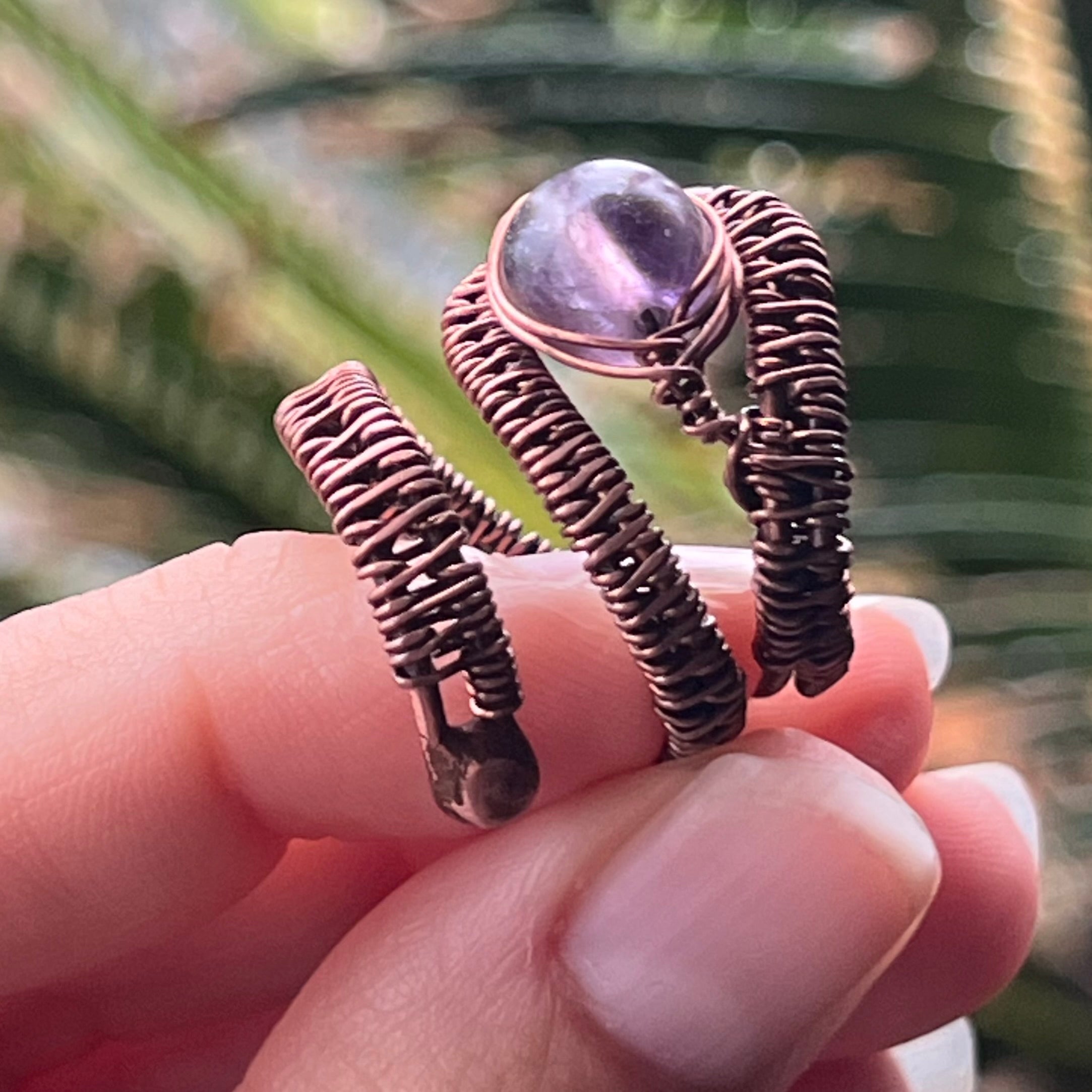 Muse Forged ~ Artesian Amethyst Ring ~ Adjustable