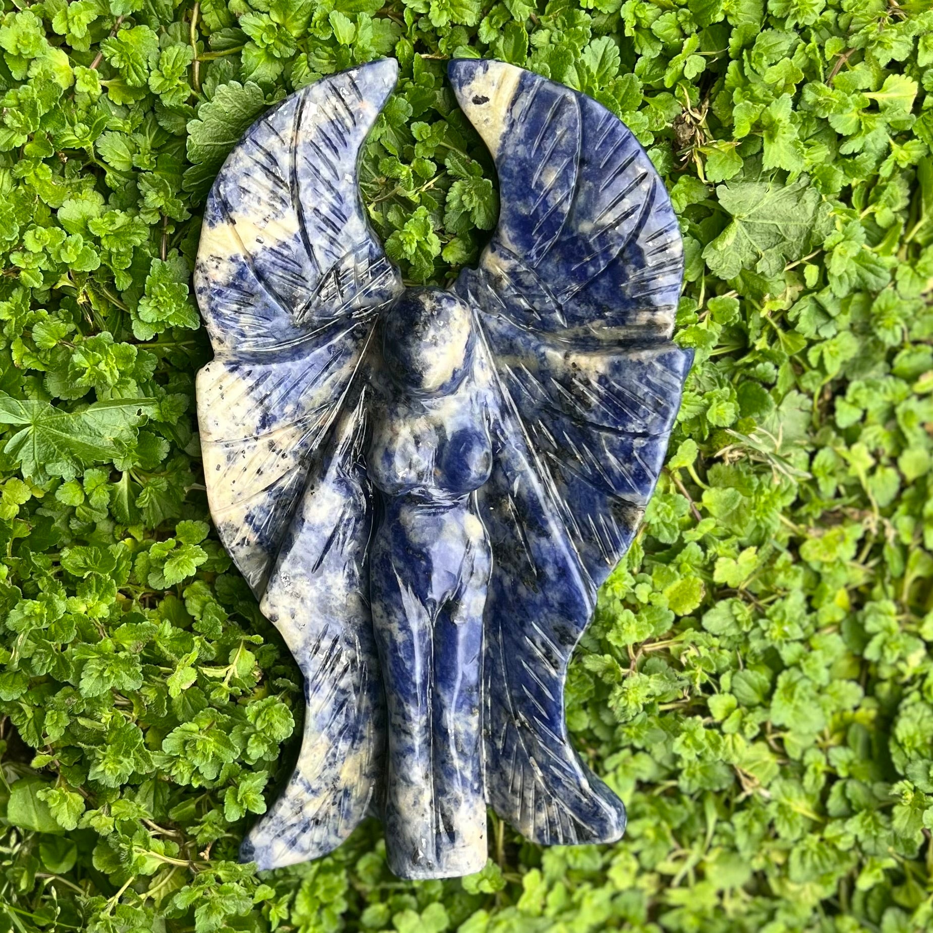 Sodalite Goddess Carving