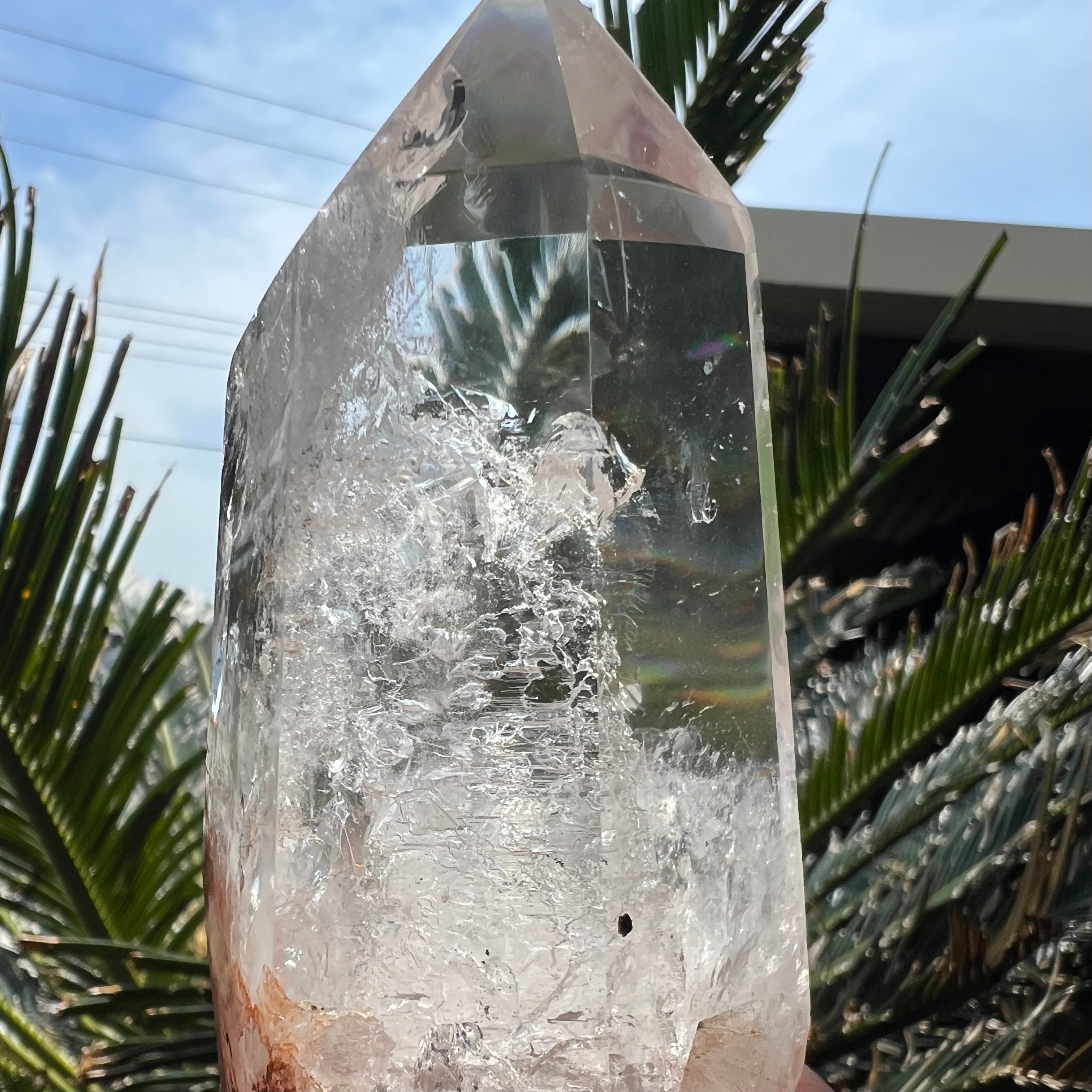 Clear Quartz Semi Raw Point