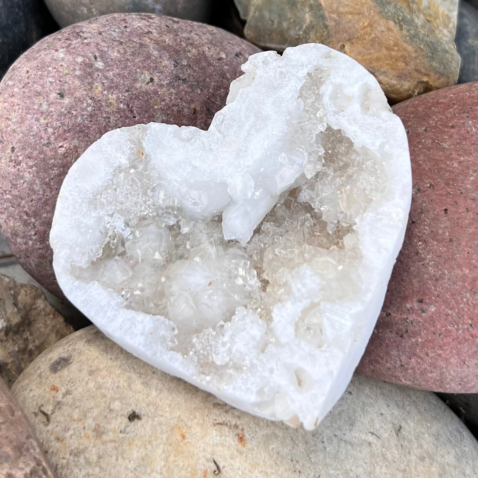 Clear Quartz Heart Geode