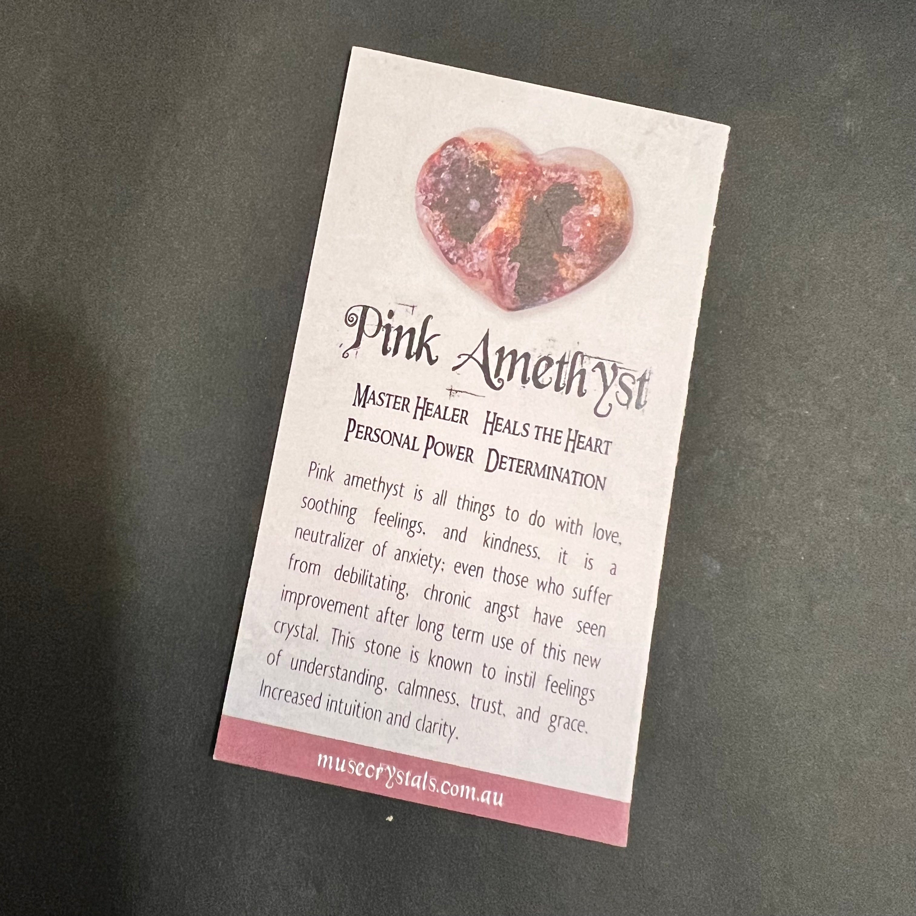 Pink Amethyst ~ Heart Healer ~ Standing Butterfly