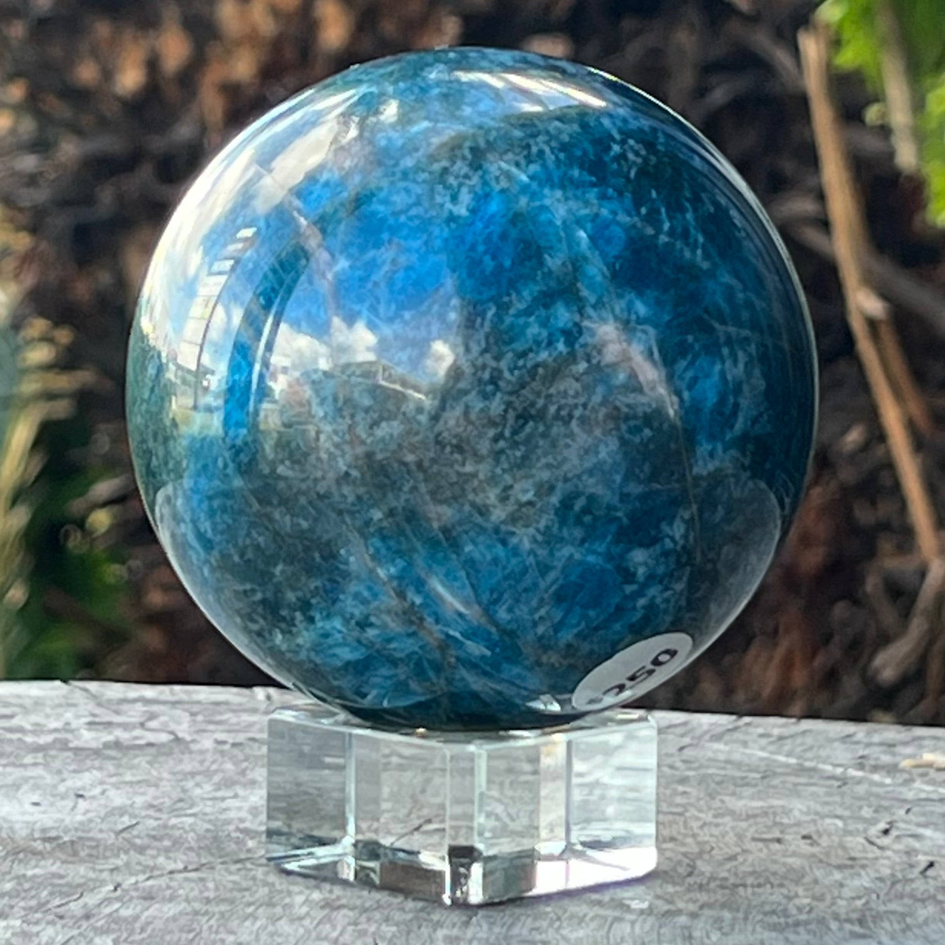 Blue Apatite Sphere