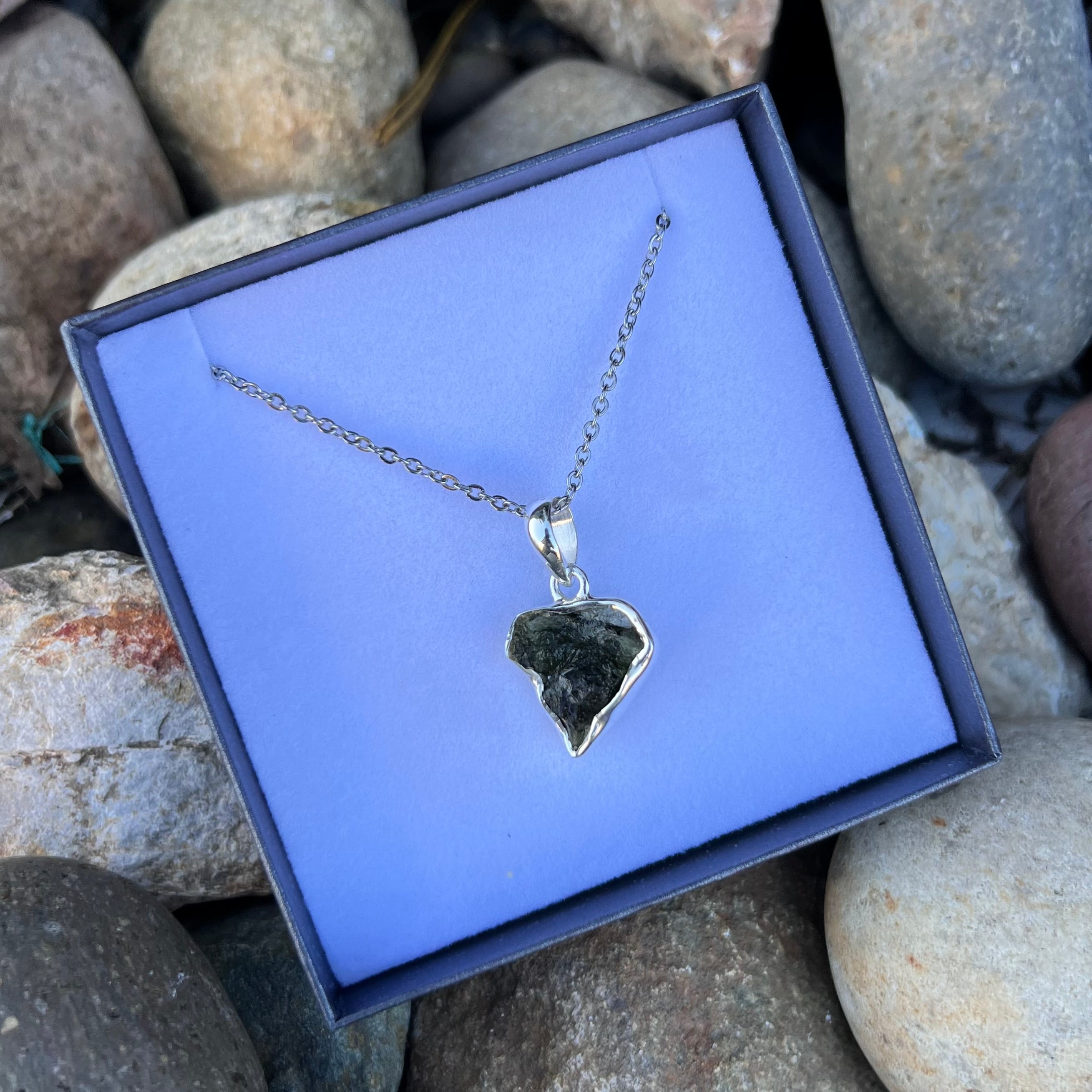 Moldavite Sterling Silver Pendant