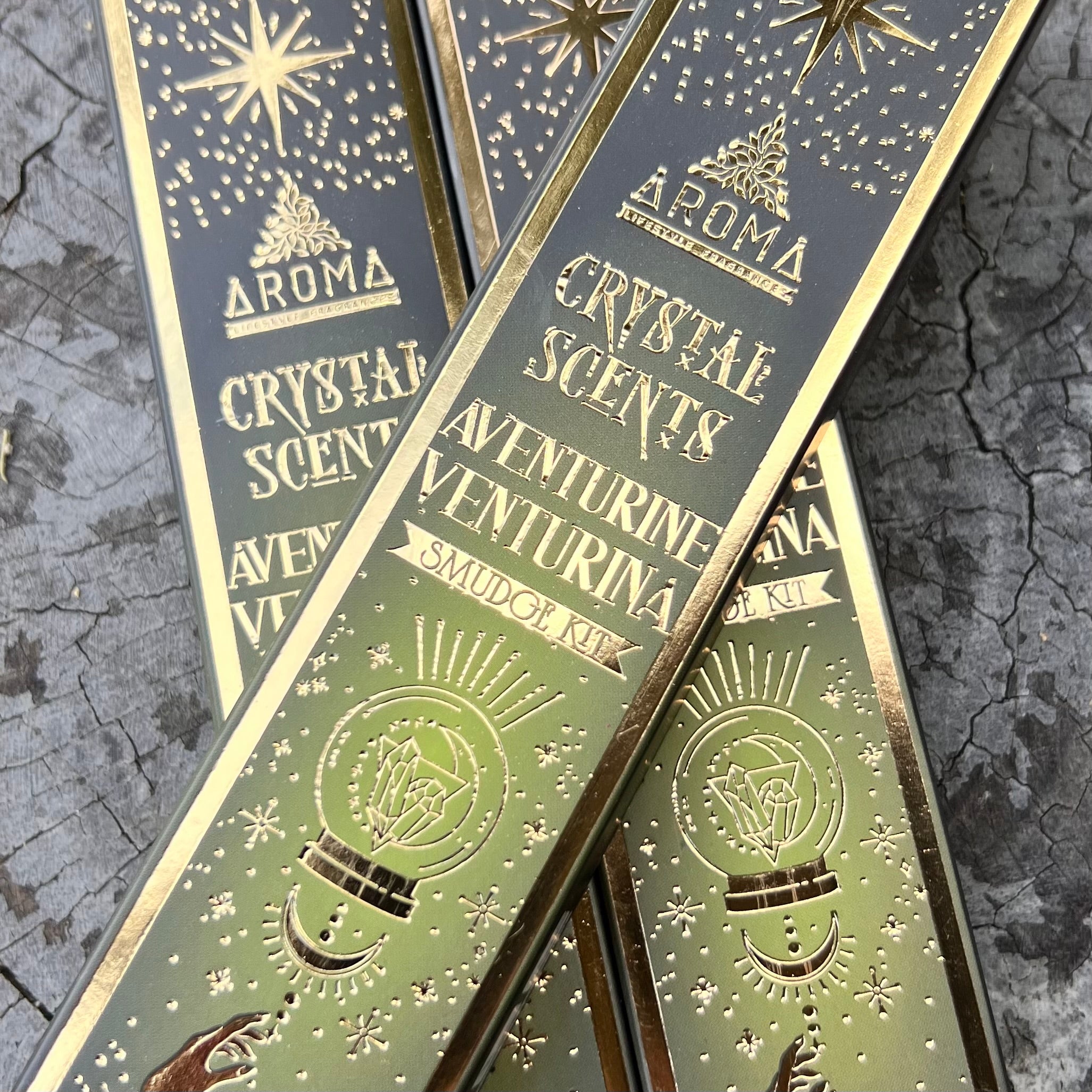 Aventurine  ~ Crystal Scents Smudge Kit Incense