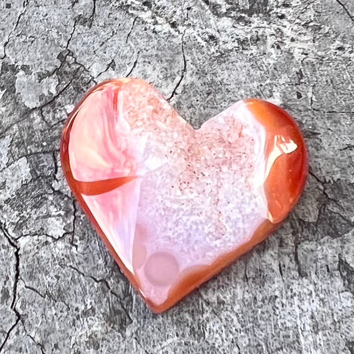 Carnelian Geode Heart ~ 6