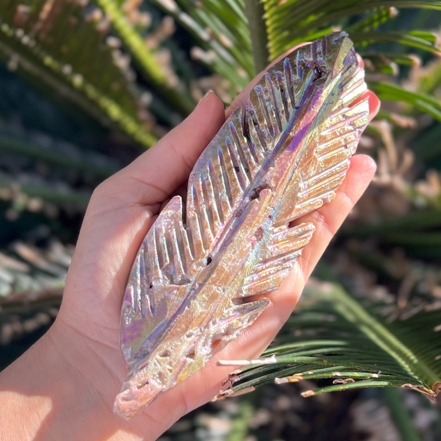 Sphalarite Feather of Transformation ~ Electroplated