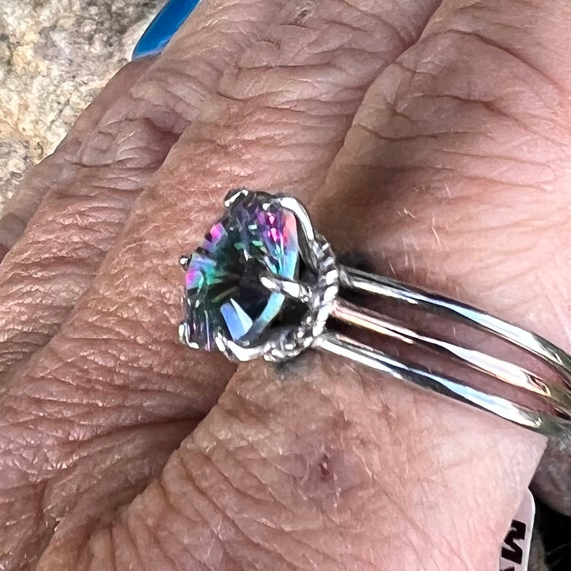 Mystic Topaz ~ Sterling Silver Ring ~ size 5