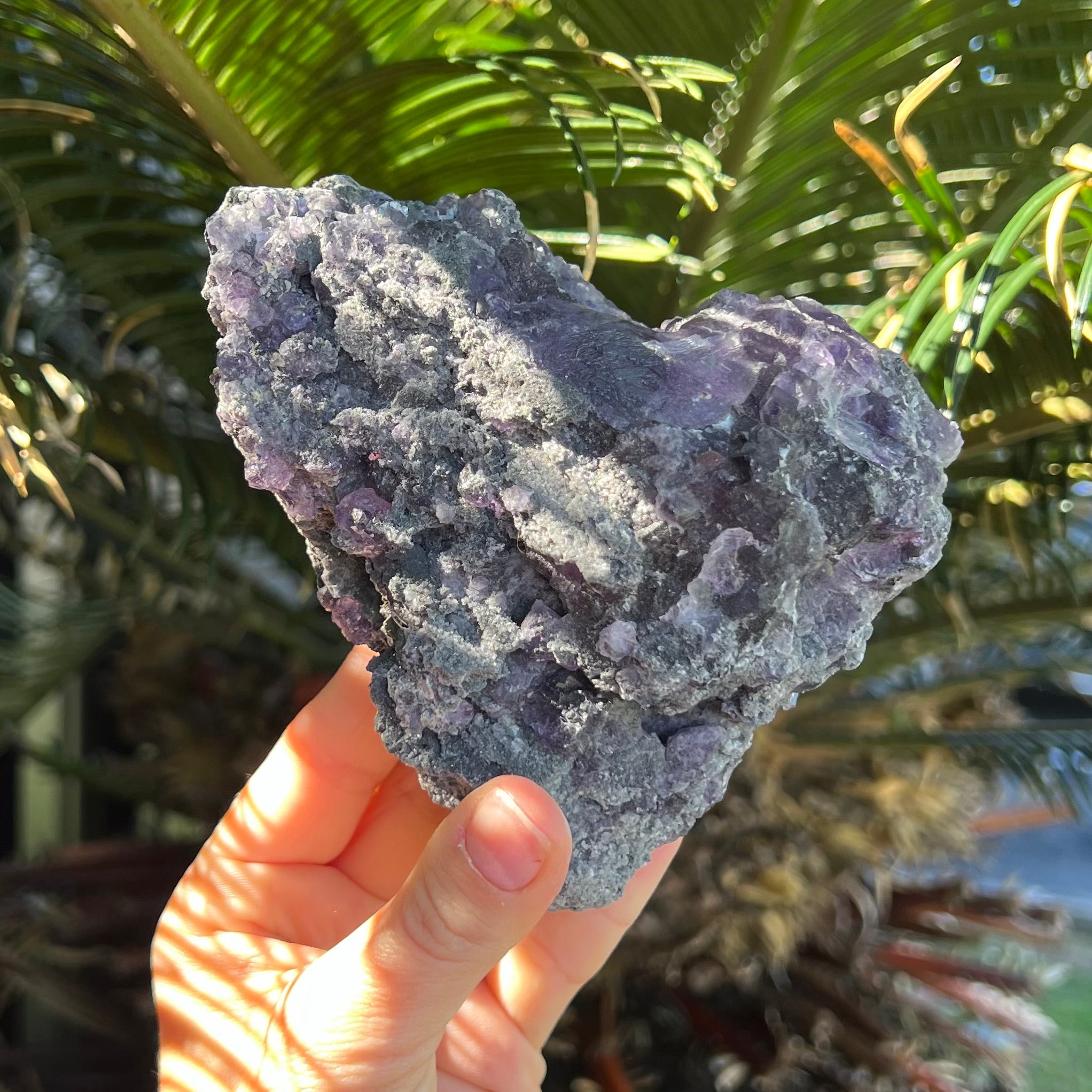 Natural Purple Fluorite Cluster