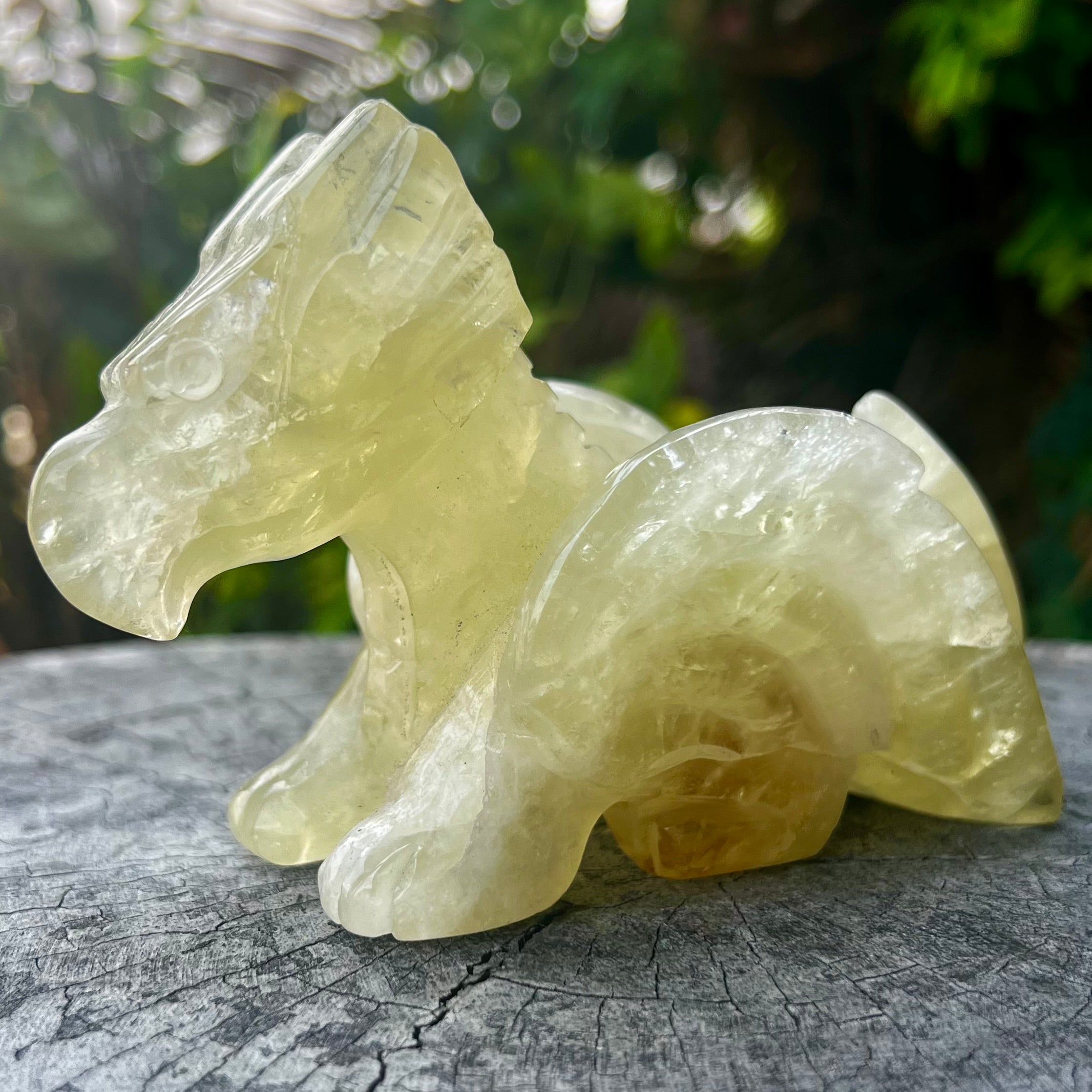 Citrine Dragon Carving