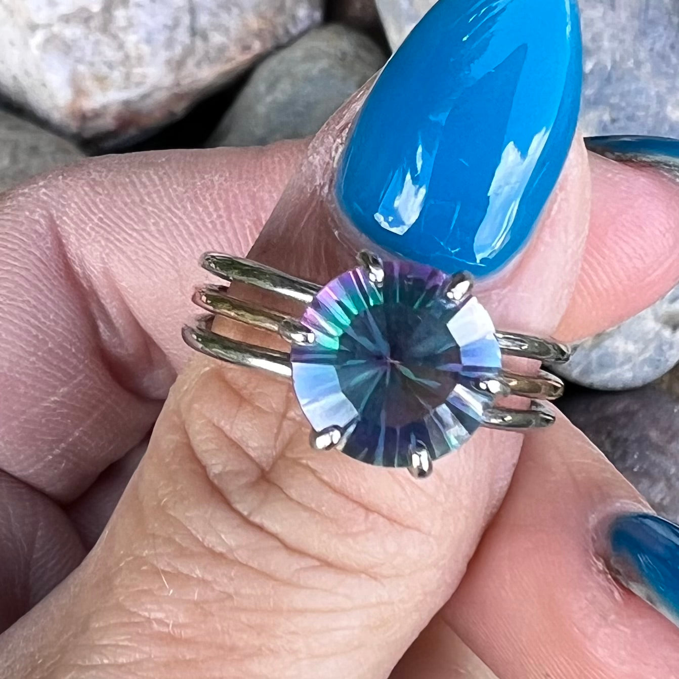 Mystic Topaz ~ Sterling Silver Ring ~ size 5