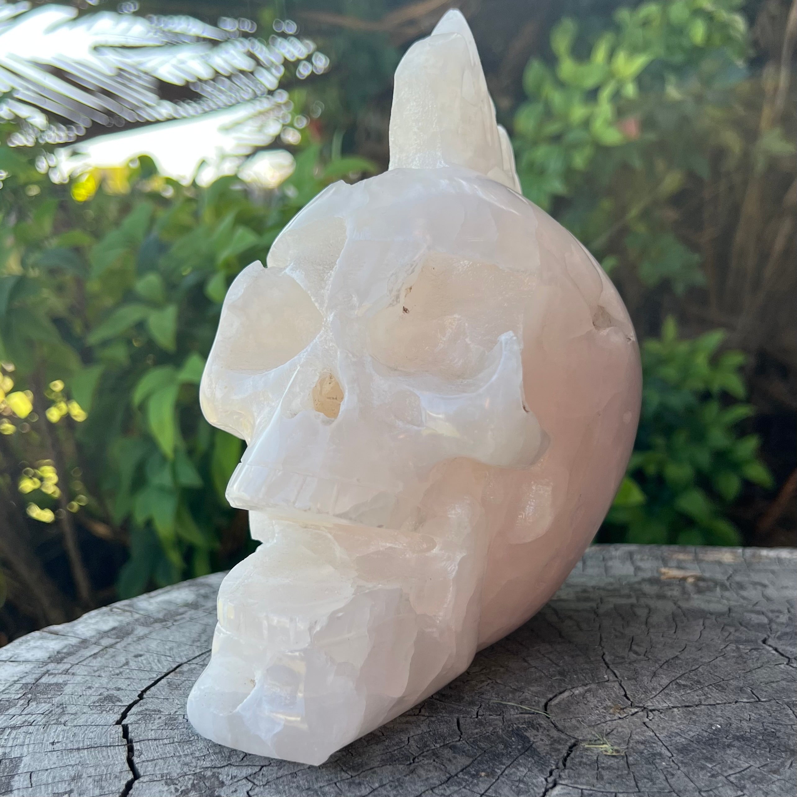 Large Crystal Skull Carving