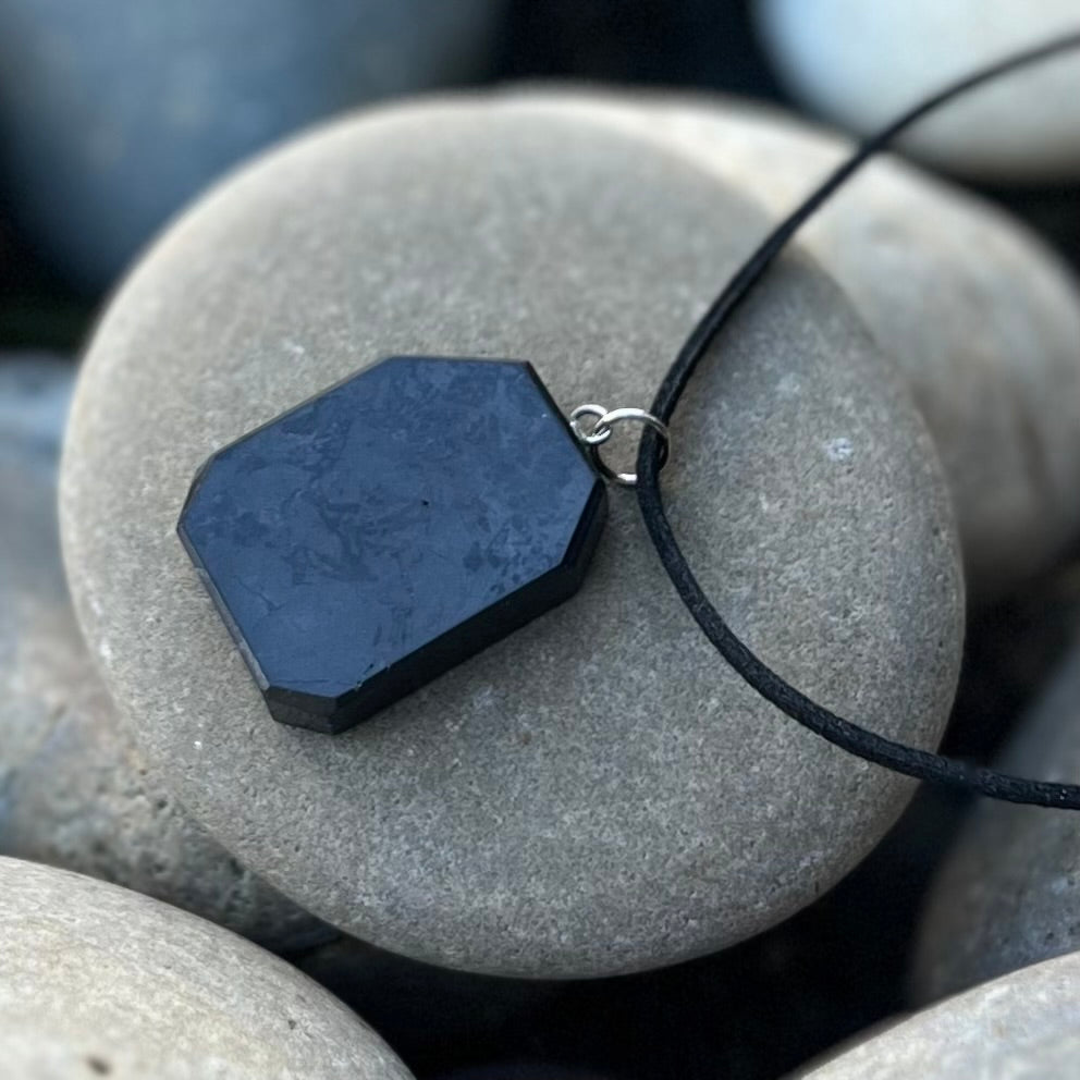 Shungite Disc Pendant