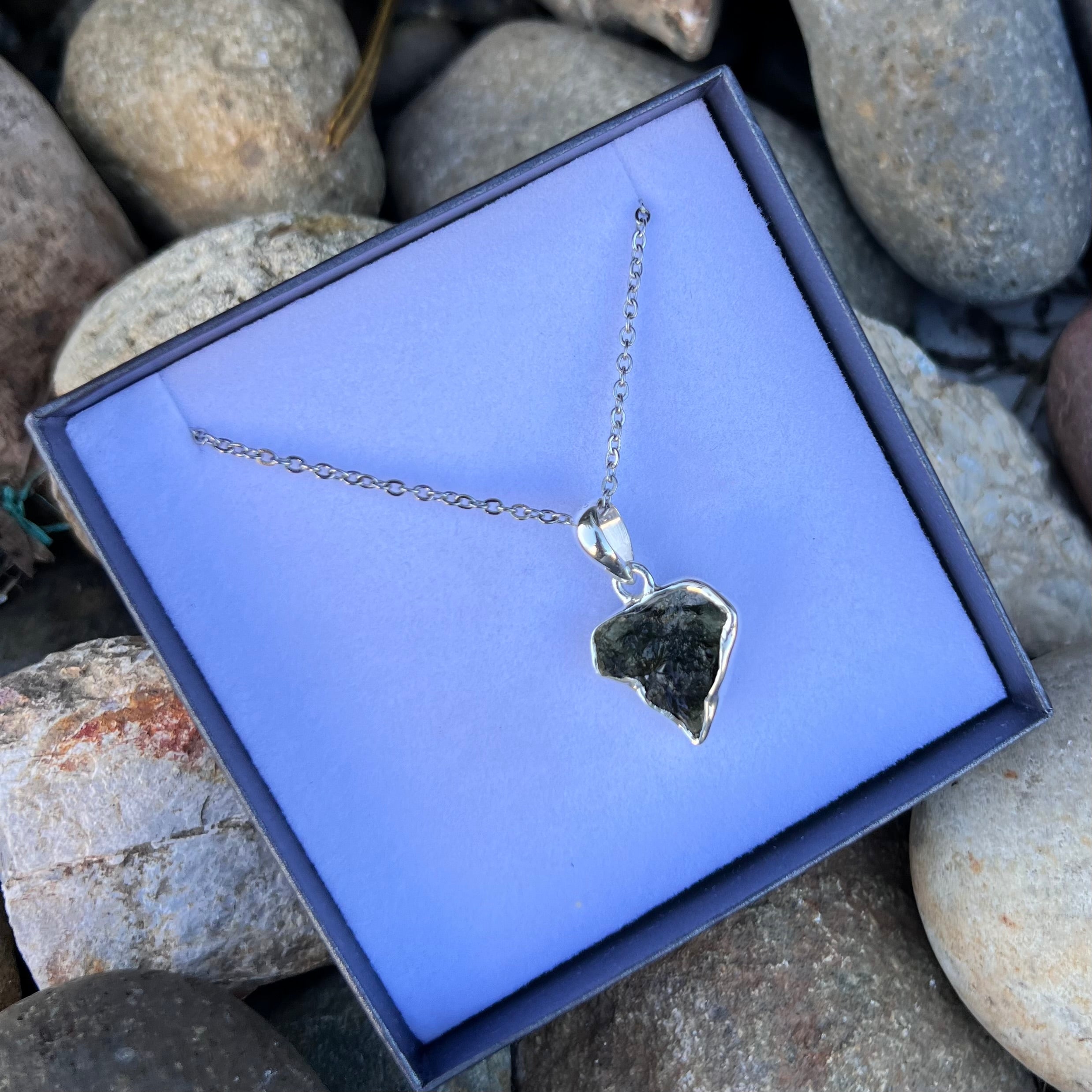 Moldavite Sterling Silver Pendant