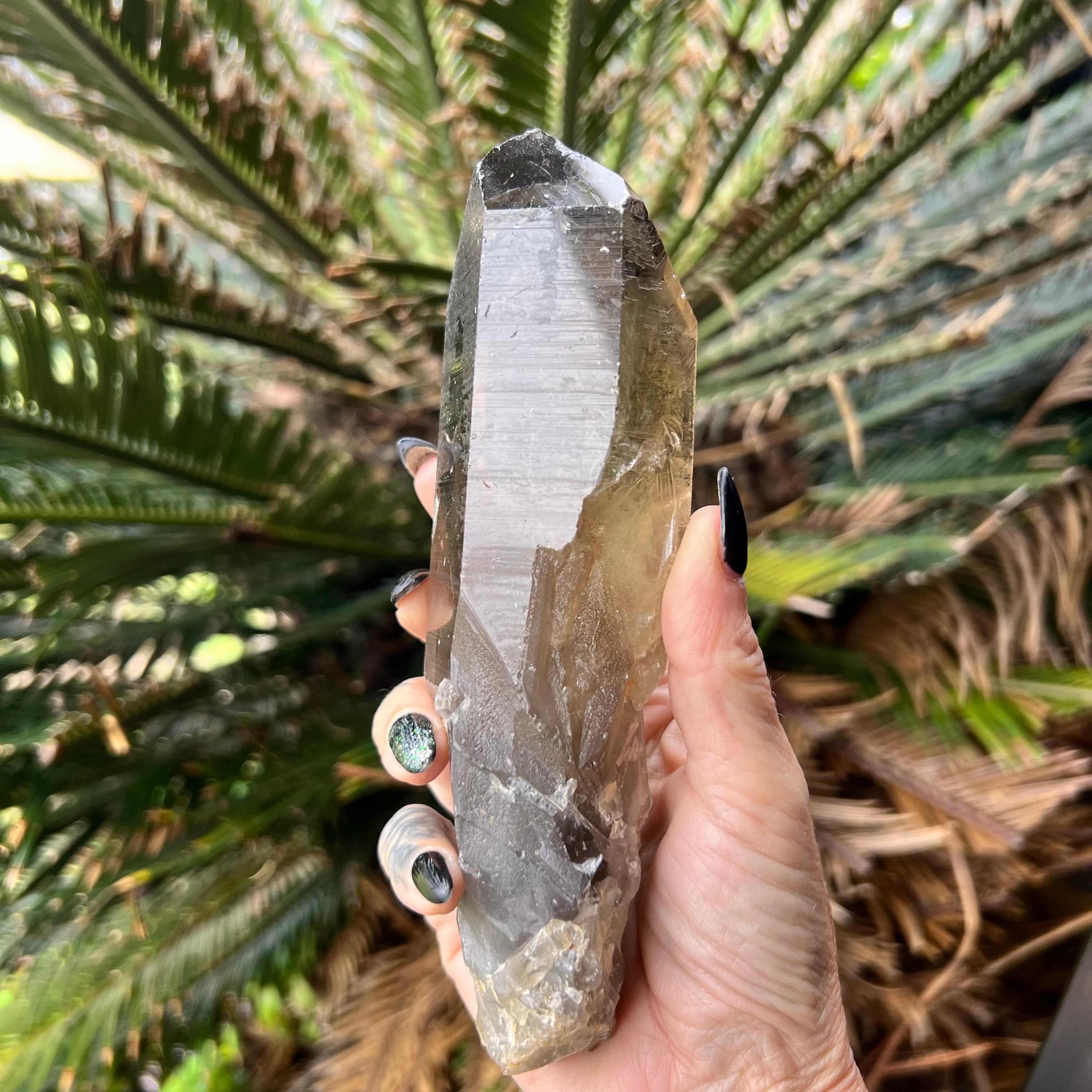 Smokey Quartz Semi Raw Lumerian Healing Wand Point