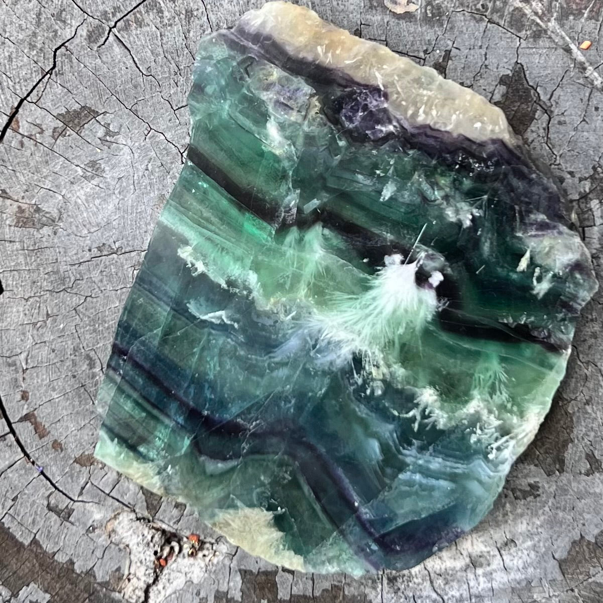 Rainbow Fluorite Slab