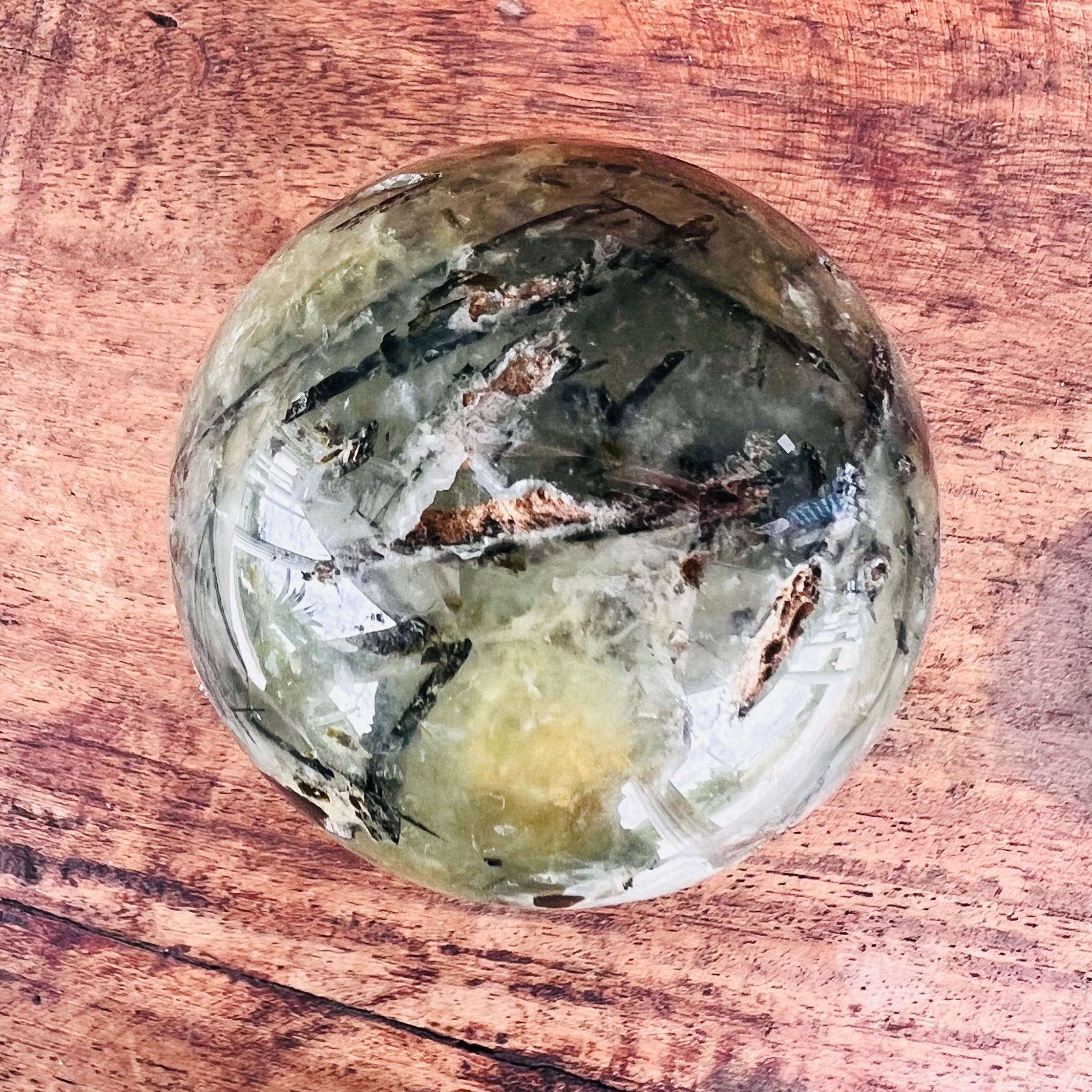 Prehnite Protection Sphere