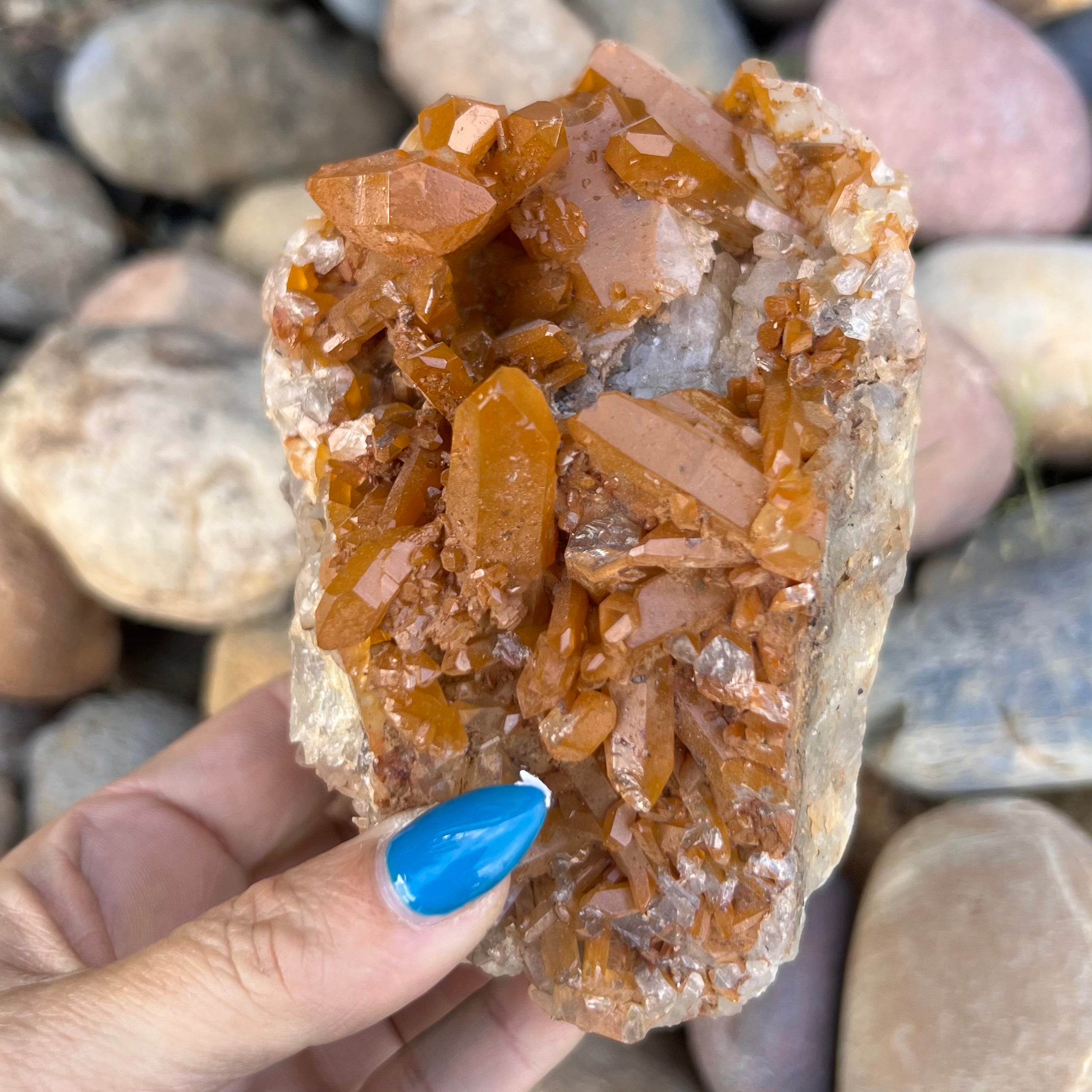 Tangerine Quartz Natural Raw Cluster