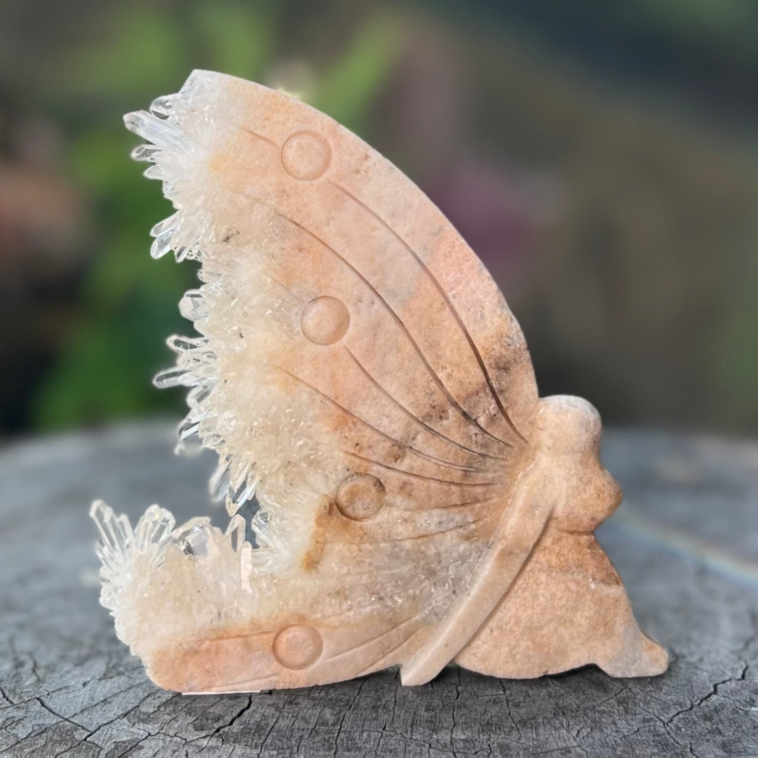 Clear Quartz Butterfly Carving (2)