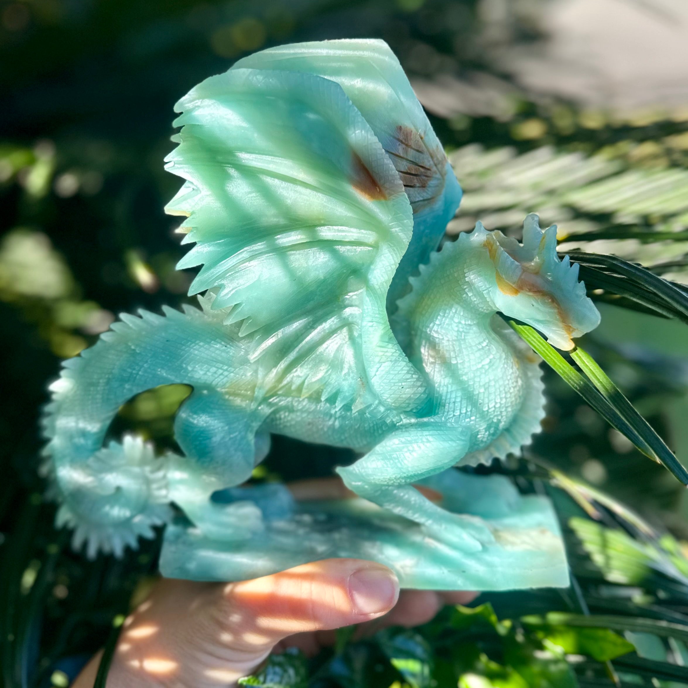 Dragon Carving ~ Blue Aragonite