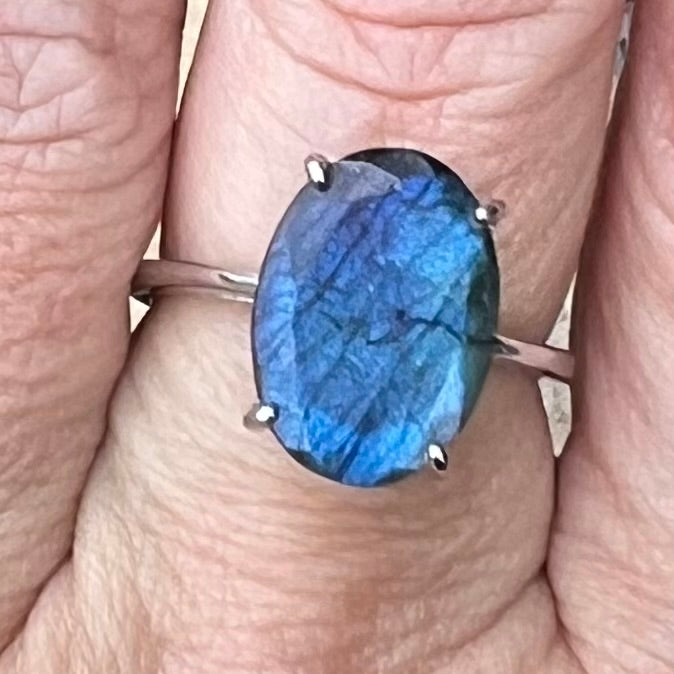 Labradorite ~ Sterling Silver Ring ~ Size 7
