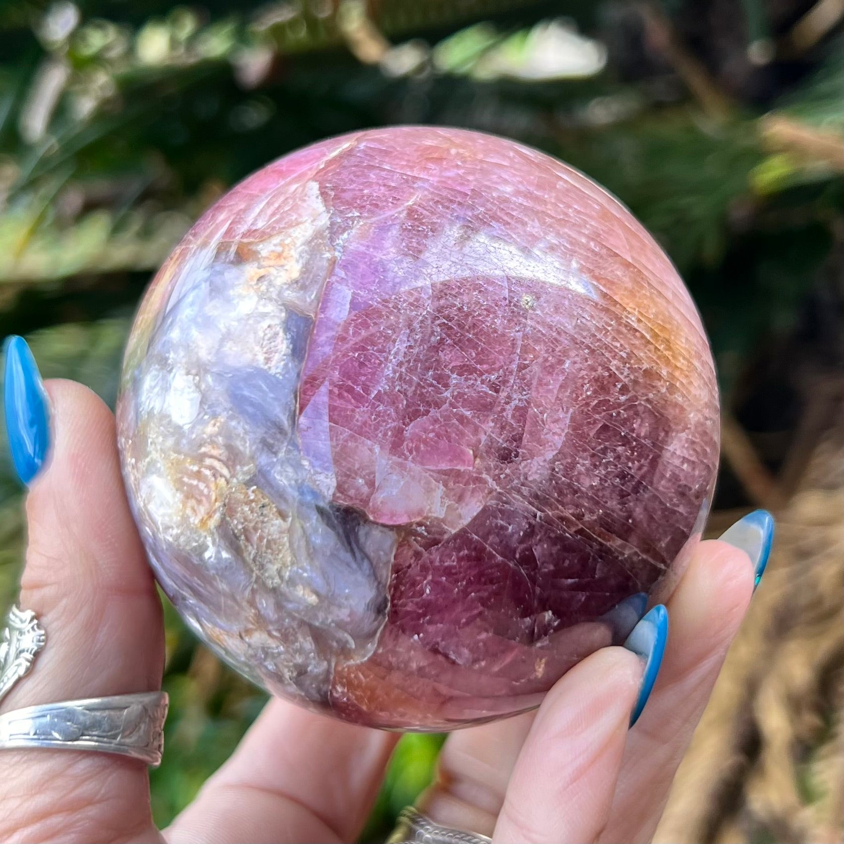 Pink Tourmaline with Mica Sphere