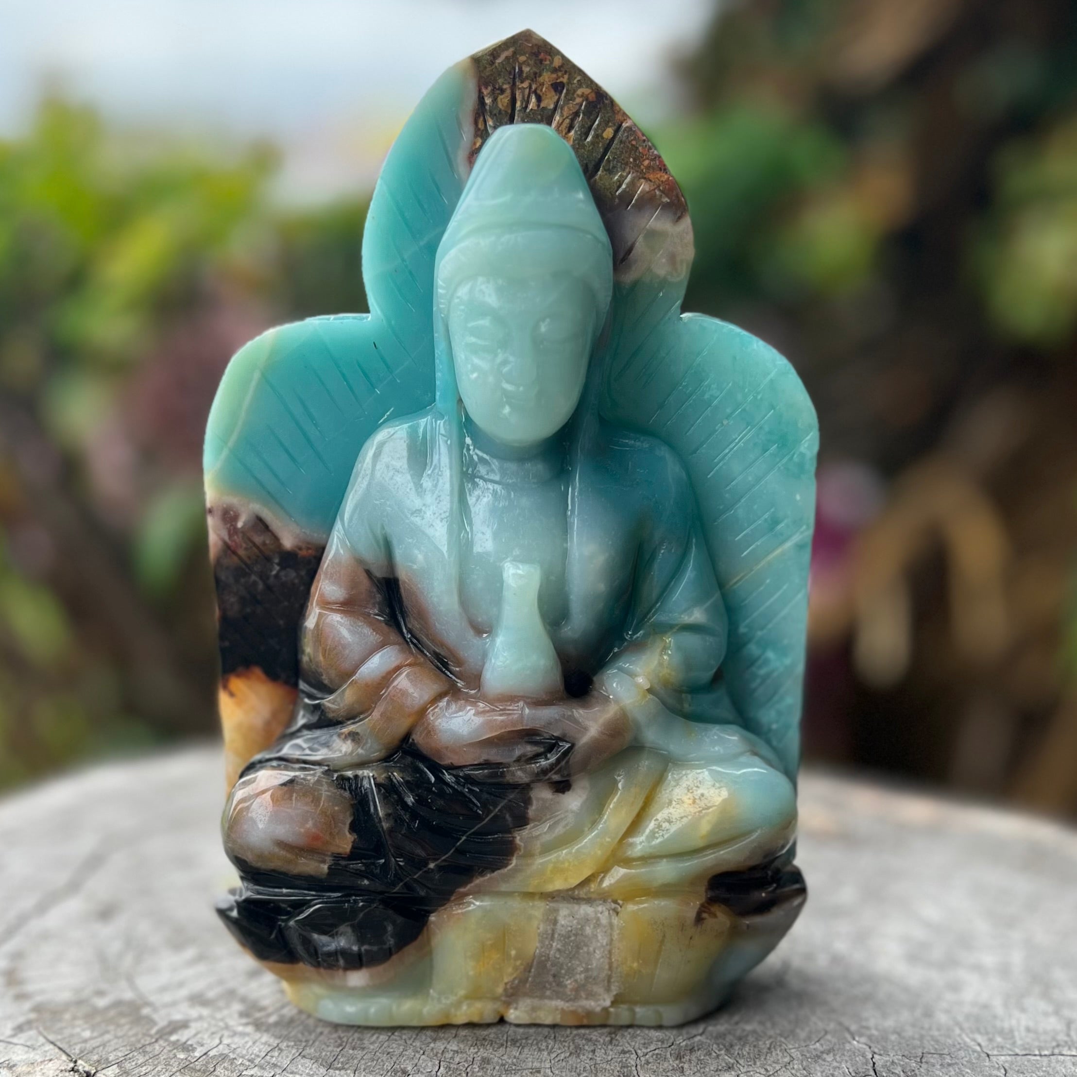 Aragonite Buddha Carving