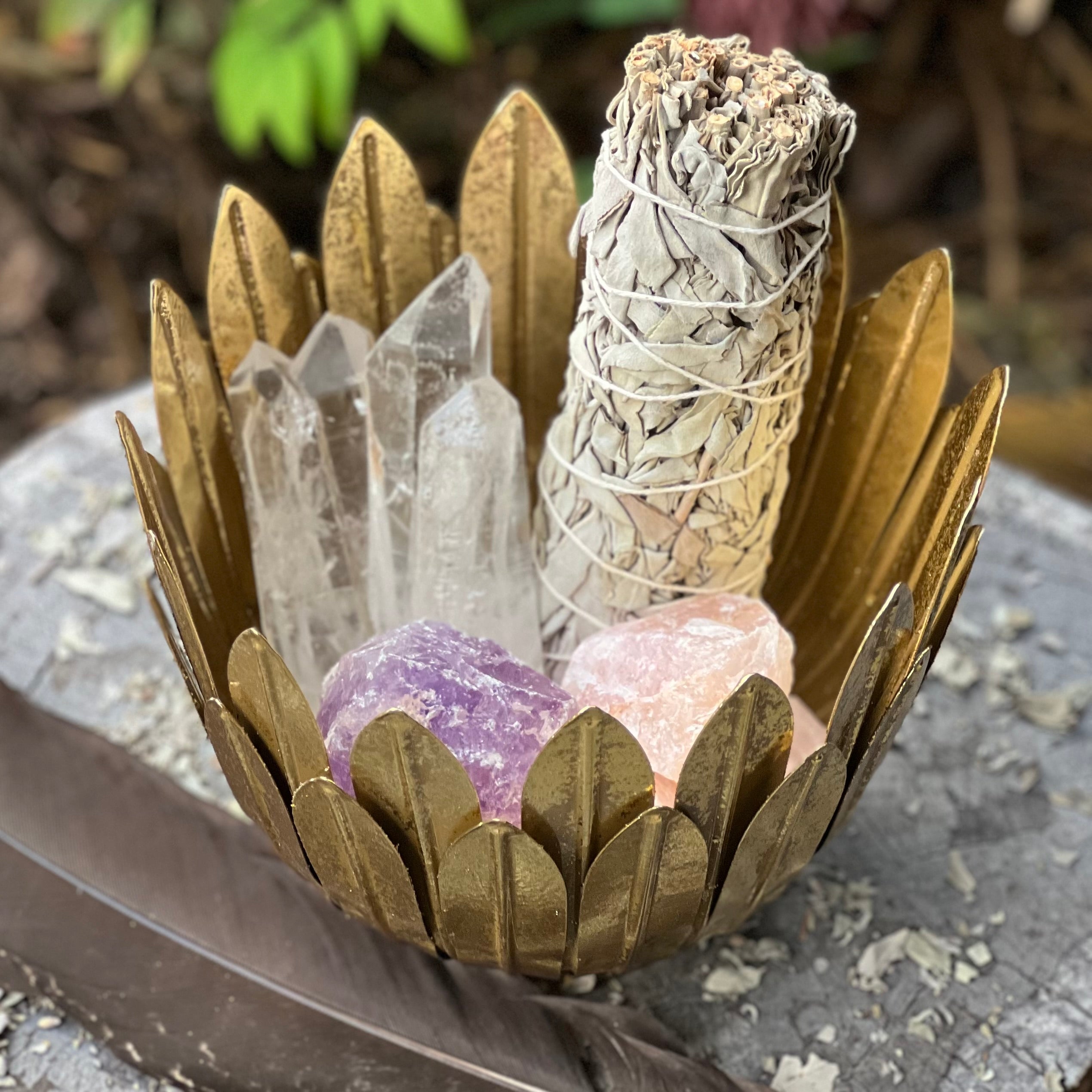 Metal Candle, Trinket or Sage Holder